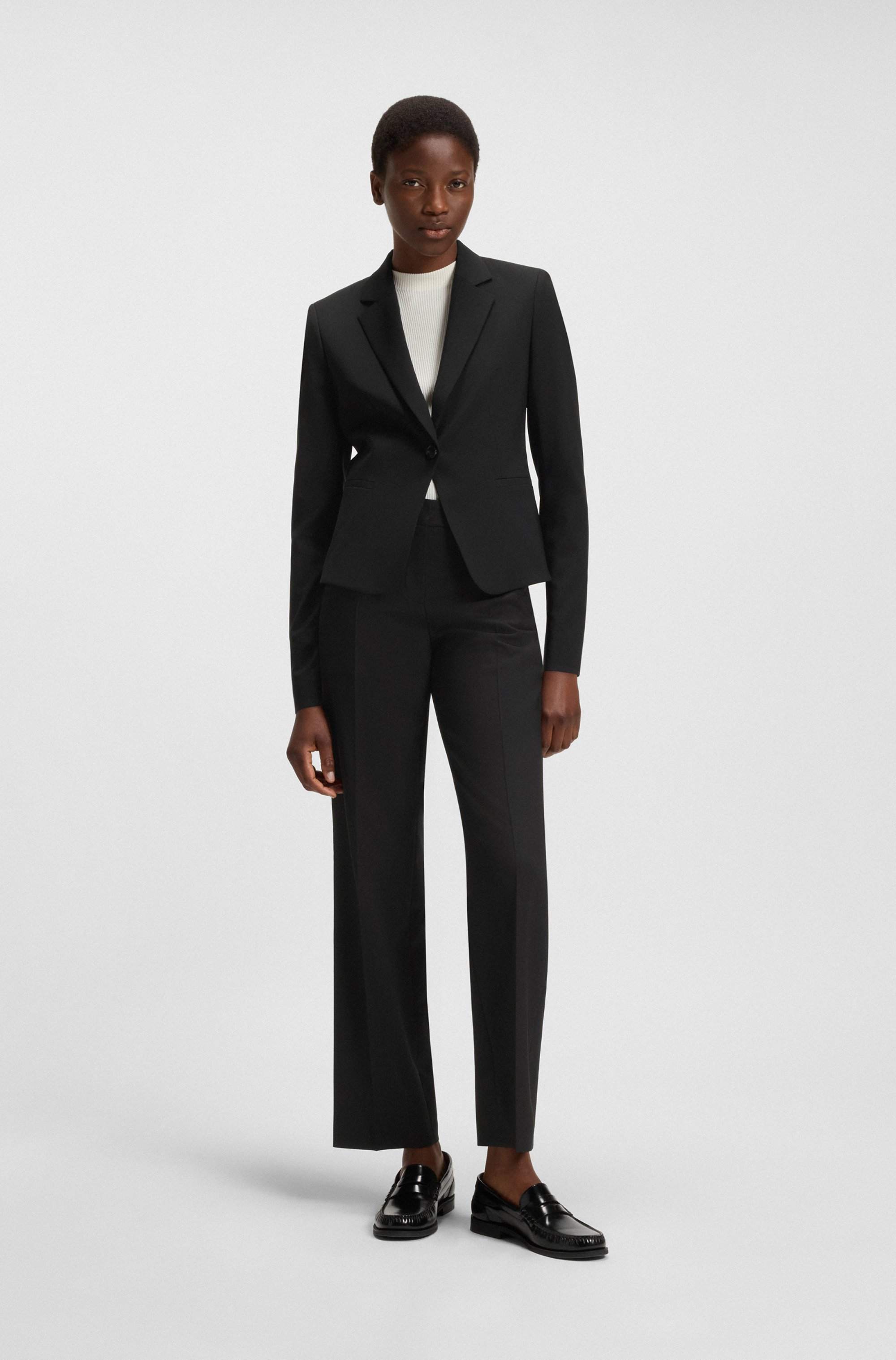 Regular-fit blazer in Italian virgin wool