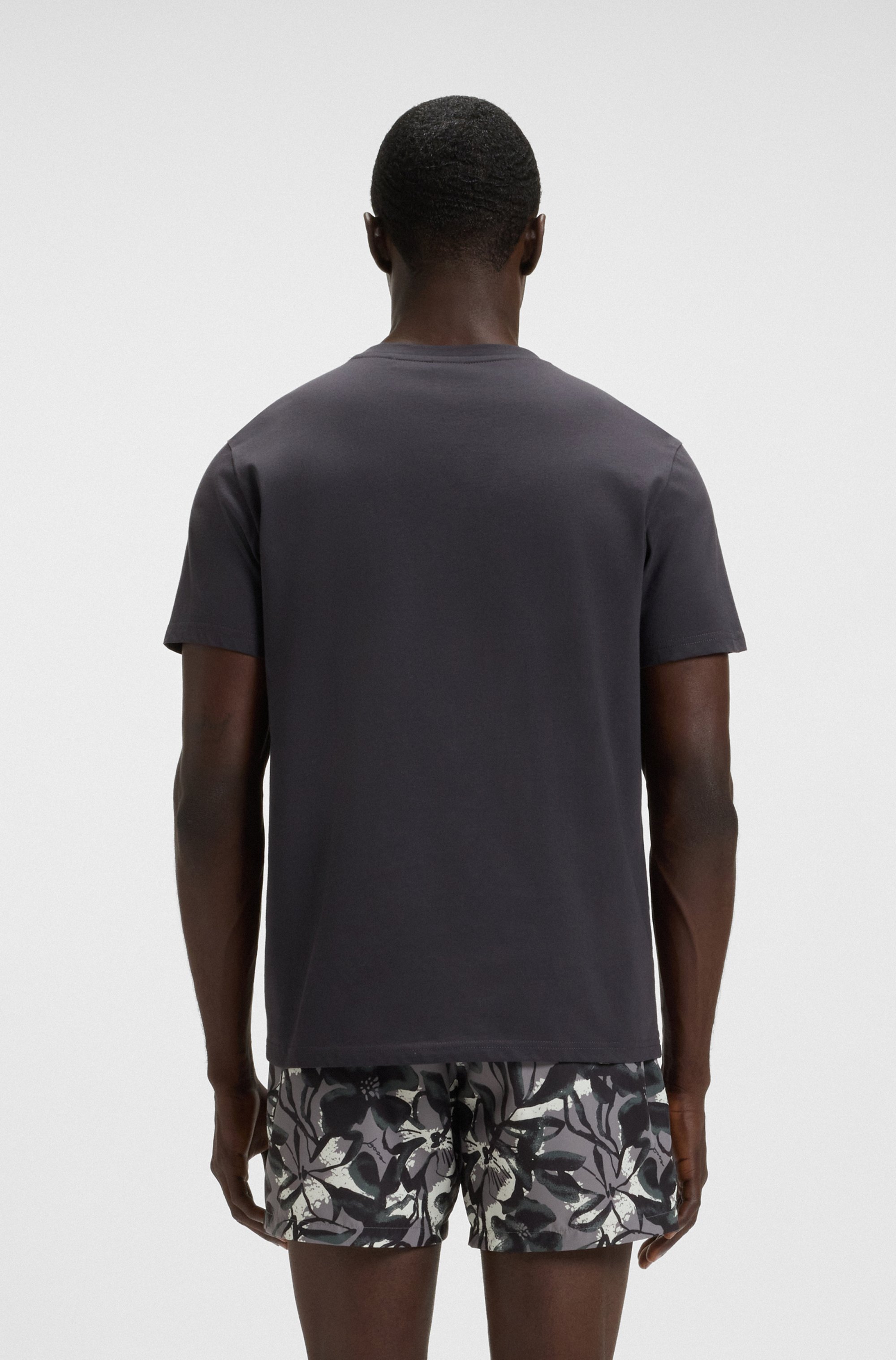 Cotton-jersey T-shirt with logo print