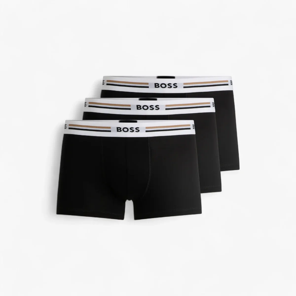 Three-Pack Of Stretch Trunks With Signature-Stripe Waistbands