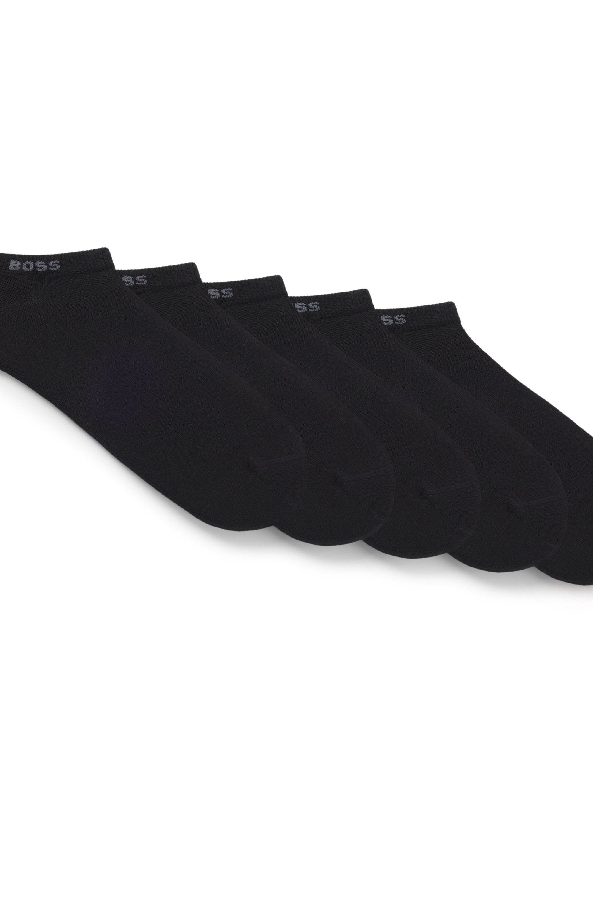 Five-pack of cotton-blend ankle socks with branding