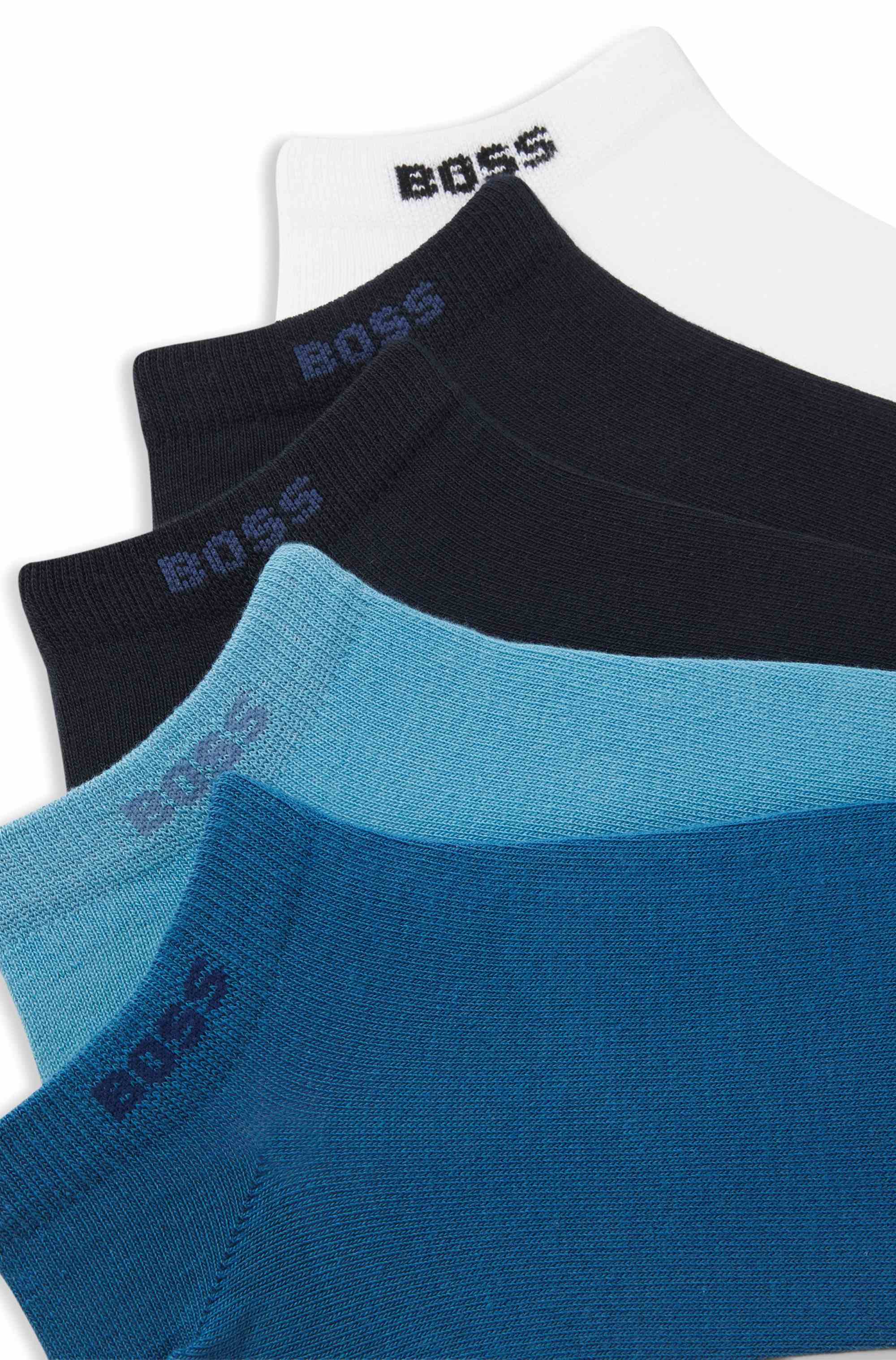 Five-pack of cotton-blend ankle socks with branding