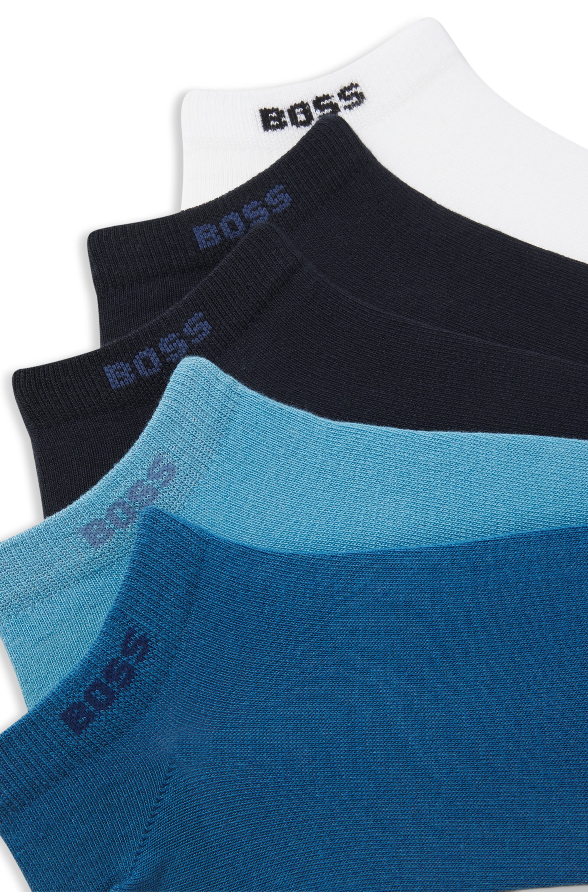 Five-pack of cotton-blend ankle socks with branding