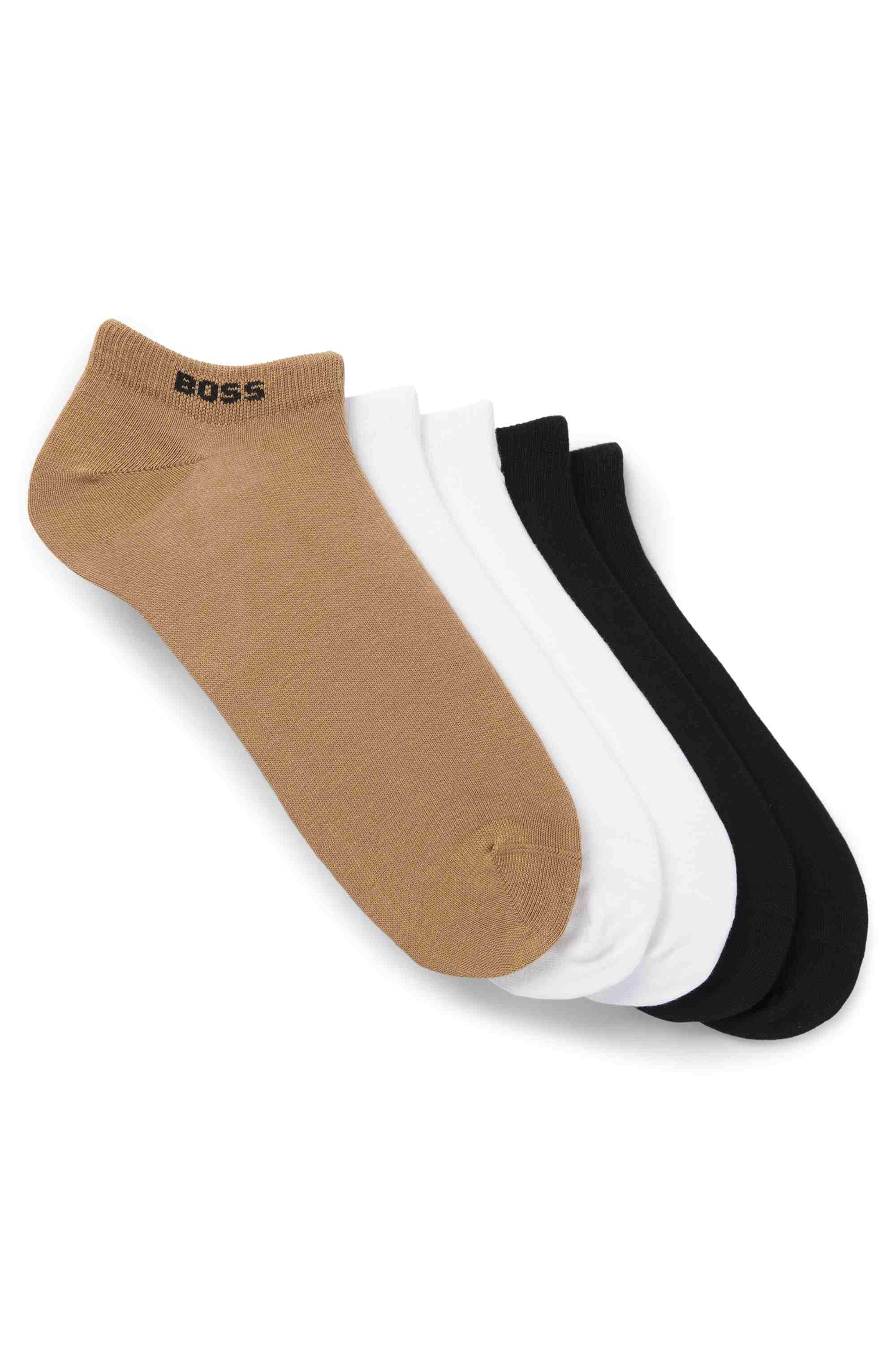 Five-pack of cotton-blend ankle socks with branding