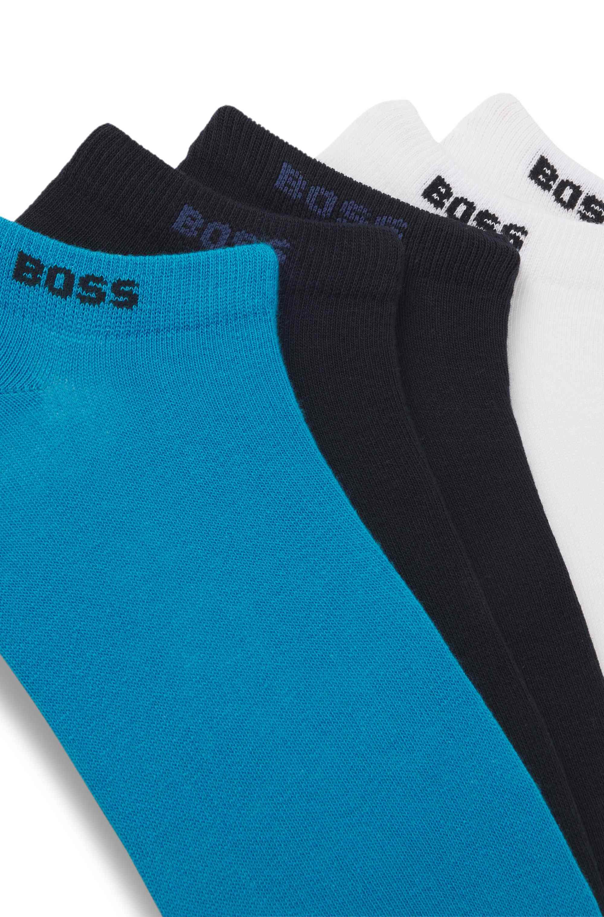 Five-pack of cotton-blend ankle socks with branding