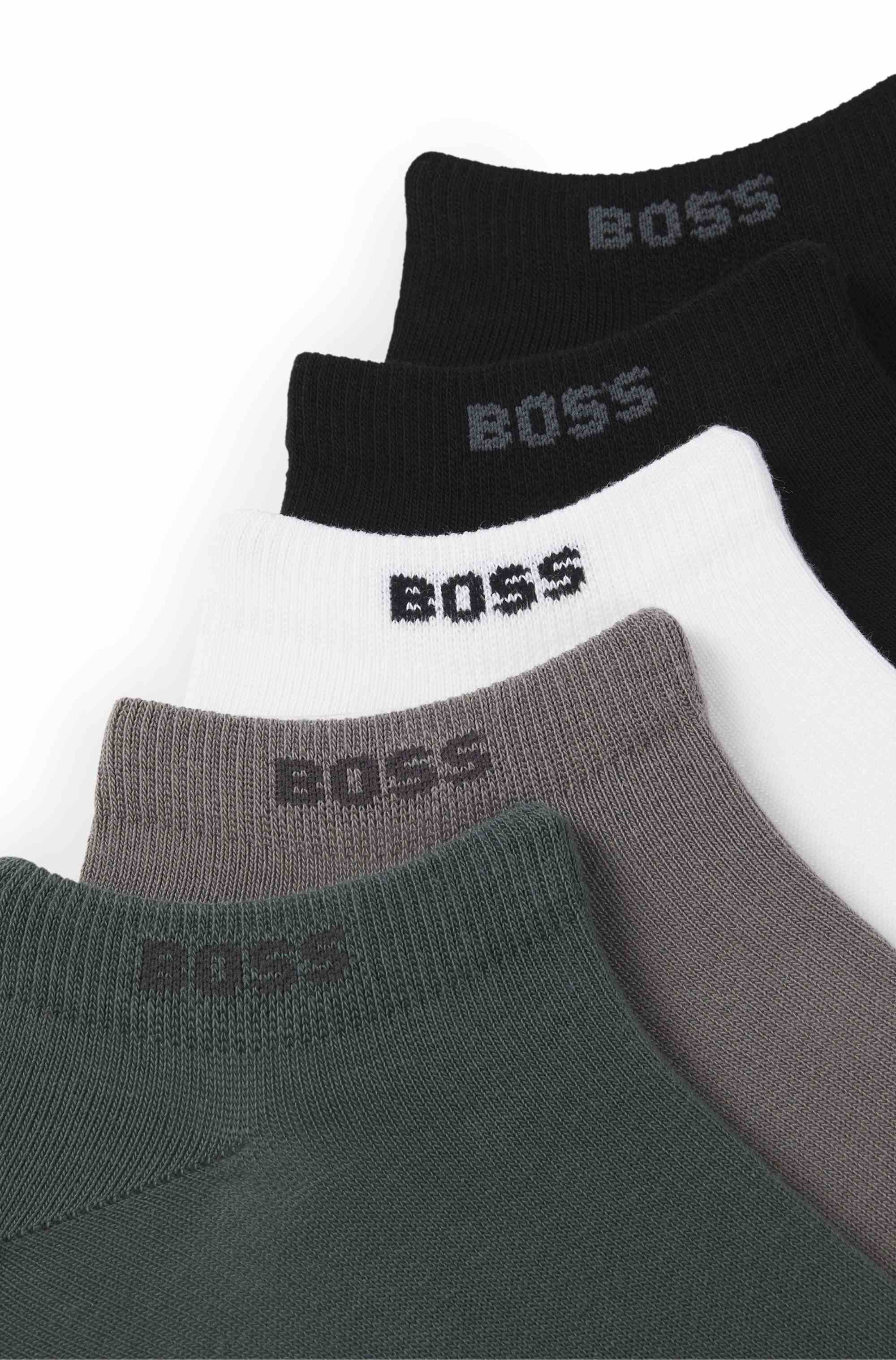 Five-pack of cotton-blend ankle socks with branding