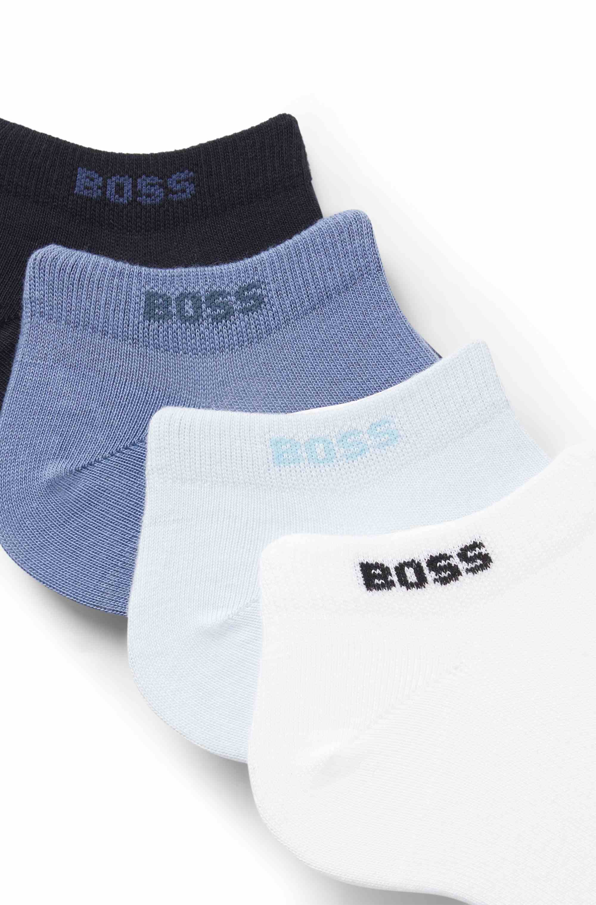 Five-pack of cotton-blend ankle socks with branding