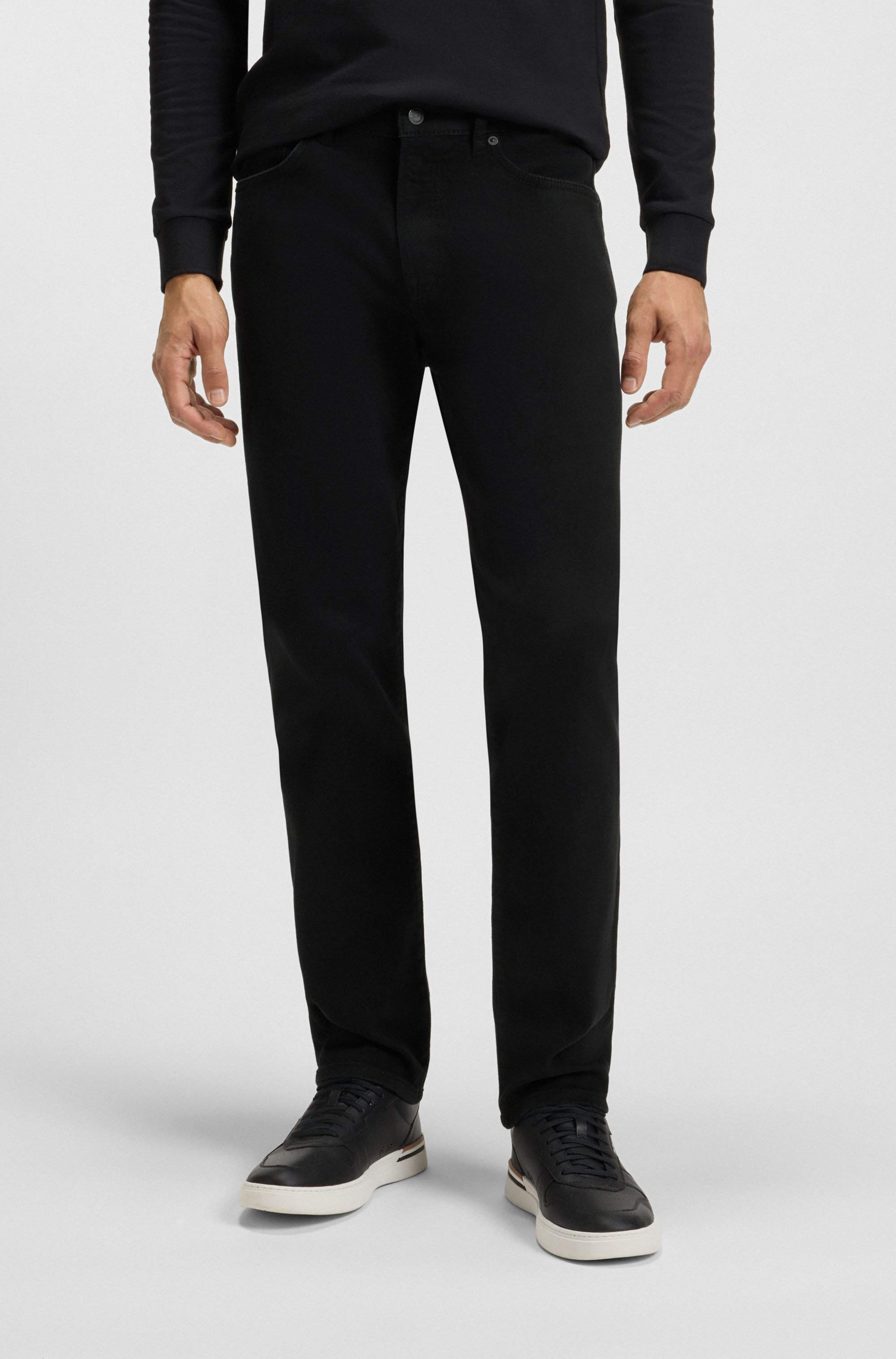Maine Regular-fit jeans in stay-black comfort-stretch denim