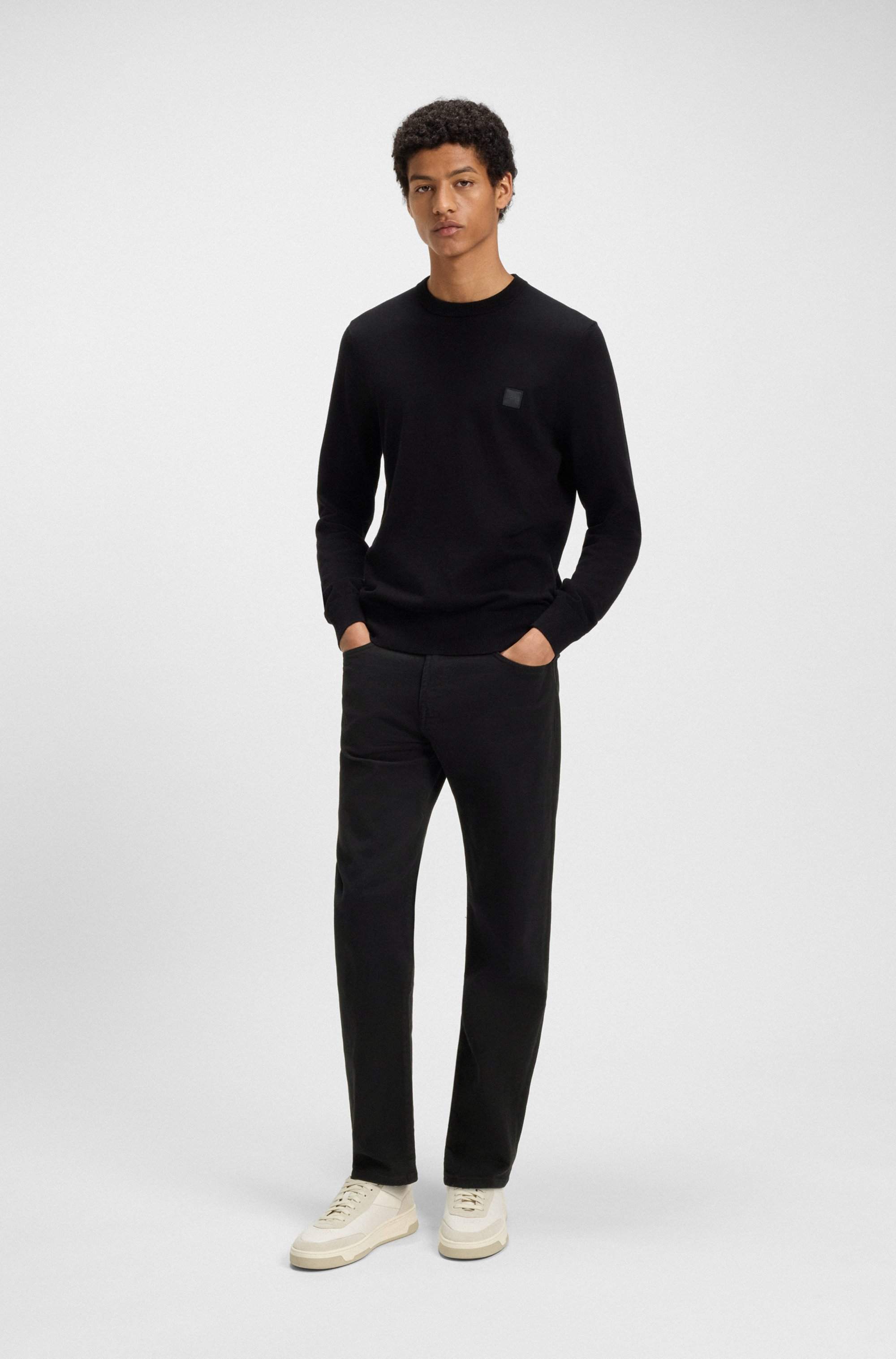 Maine Regular-fit jeans in stay-black comfort-stretch denim