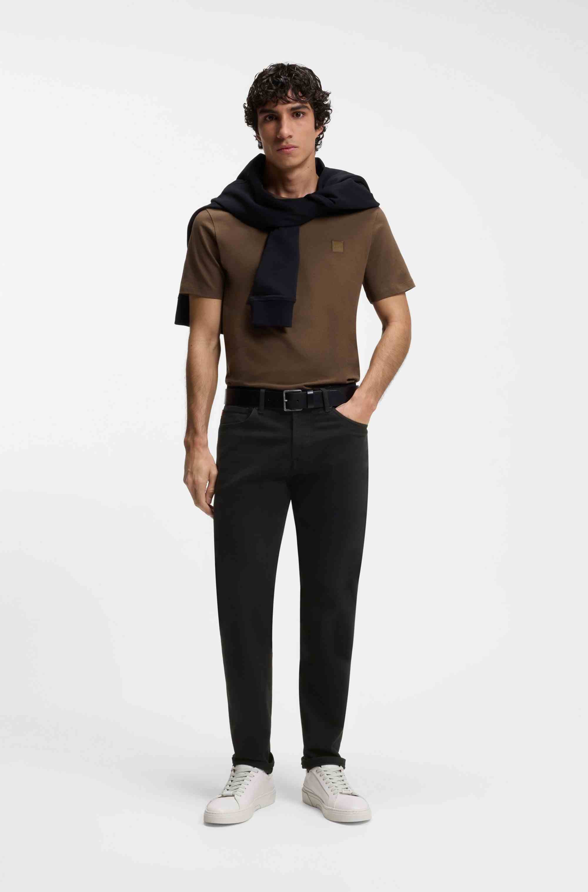 Maine Regular-fit jeans in stay-black comfort-stretch denim