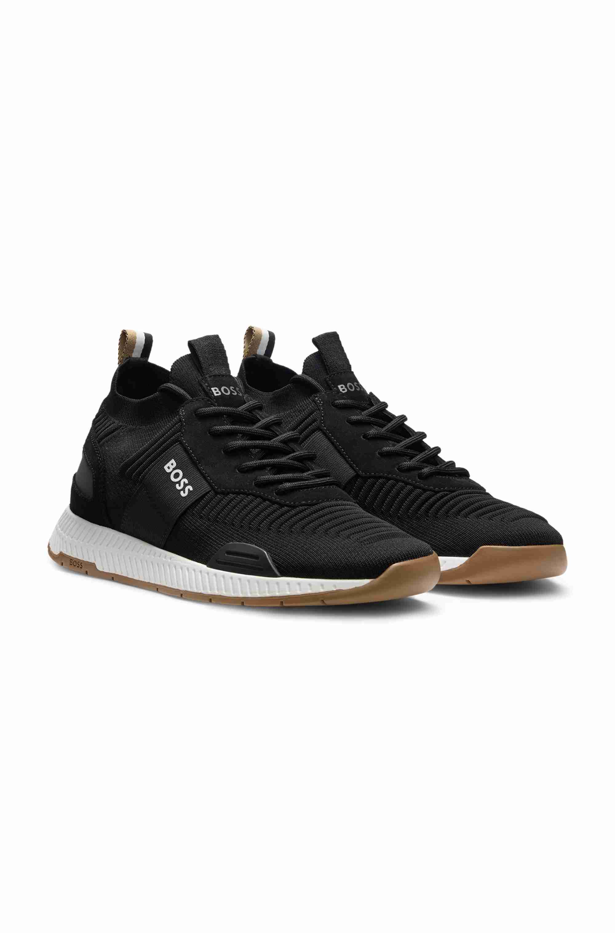 TTNM EVO trainers with knitted uppers and suede trims