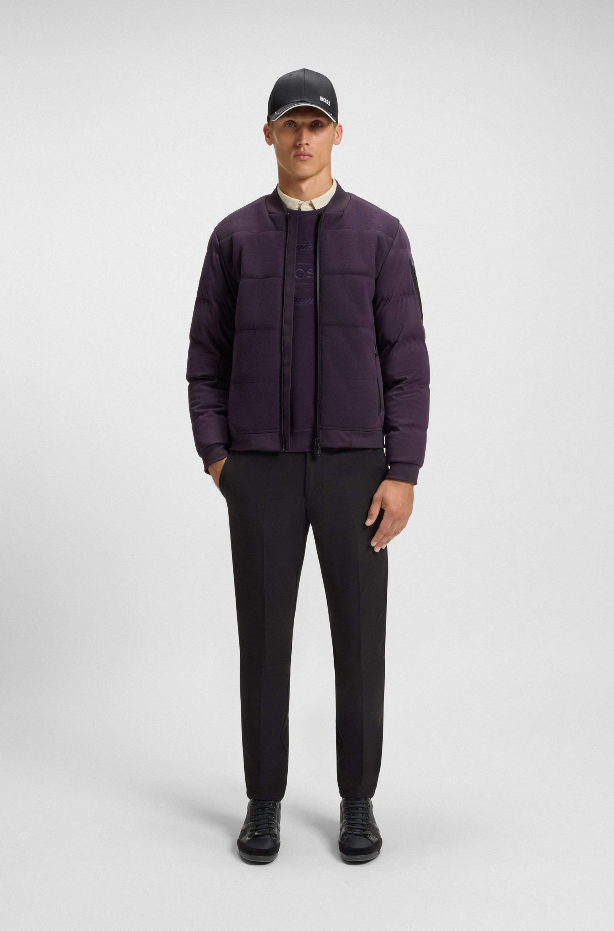 Mixed-material trainers with suede and faux leather