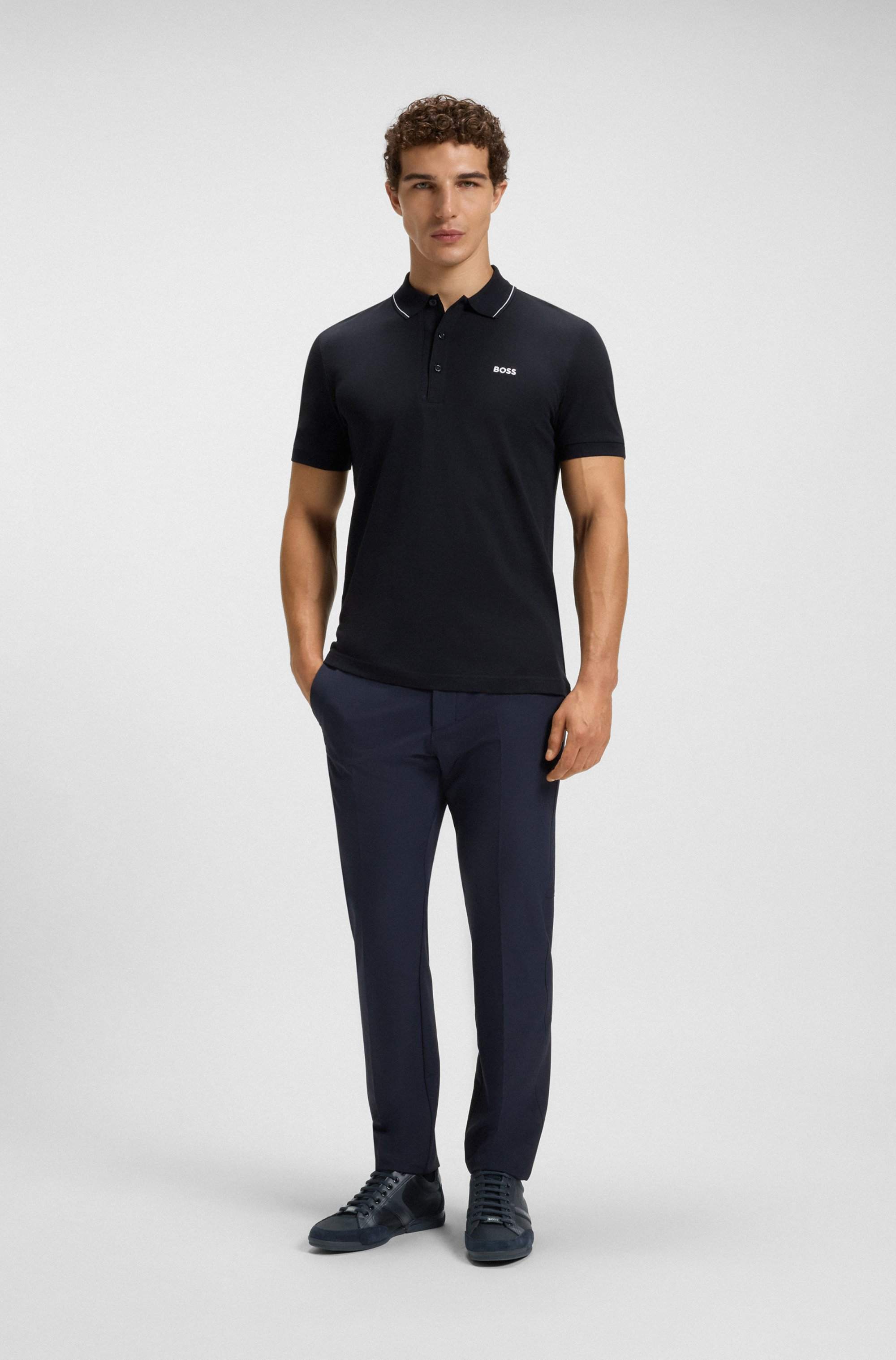 Mixed-material trainers with suede and faux leather