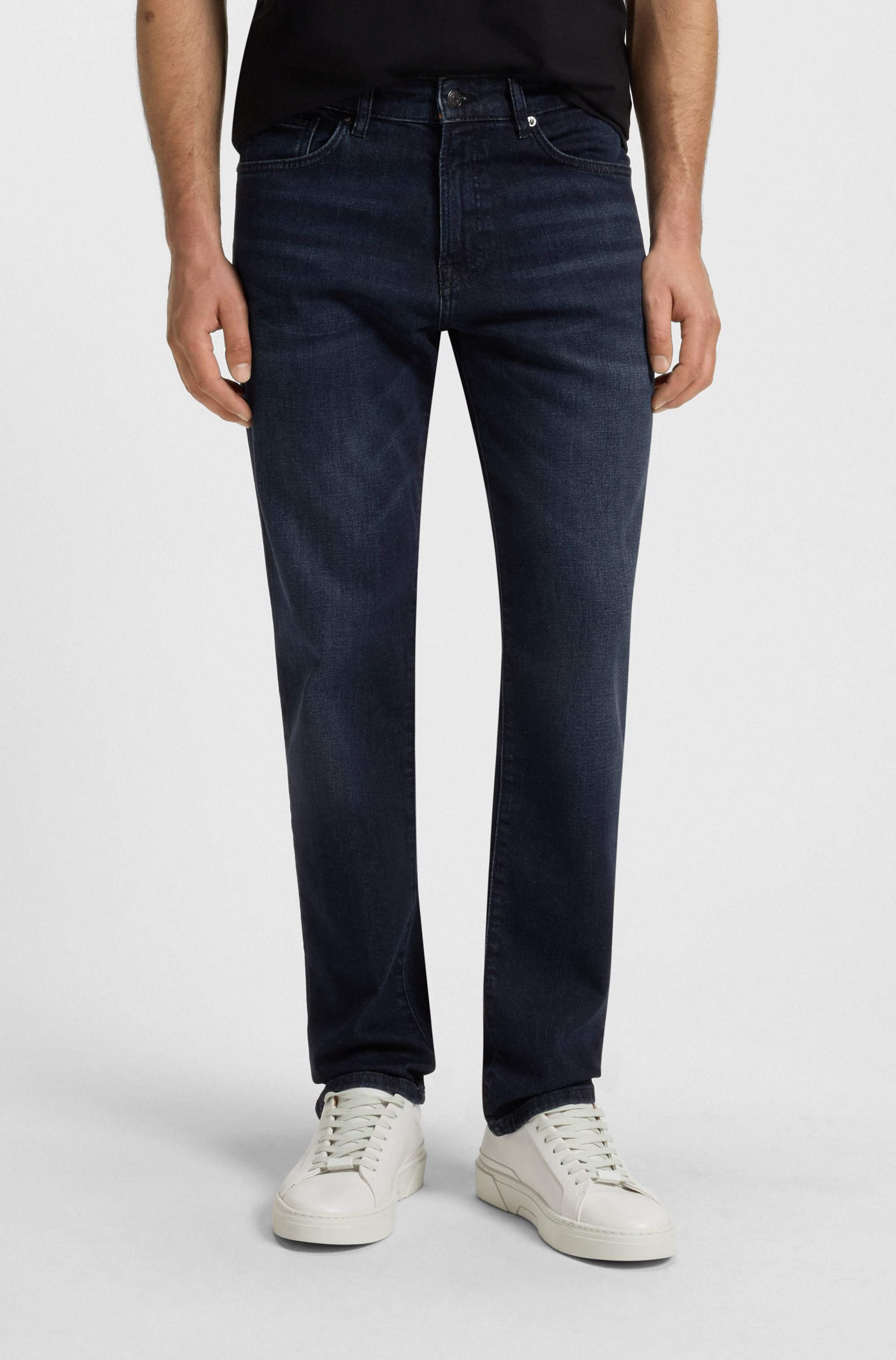 Maine Regular-fit jeans in dark-blue comfort-stretch denim