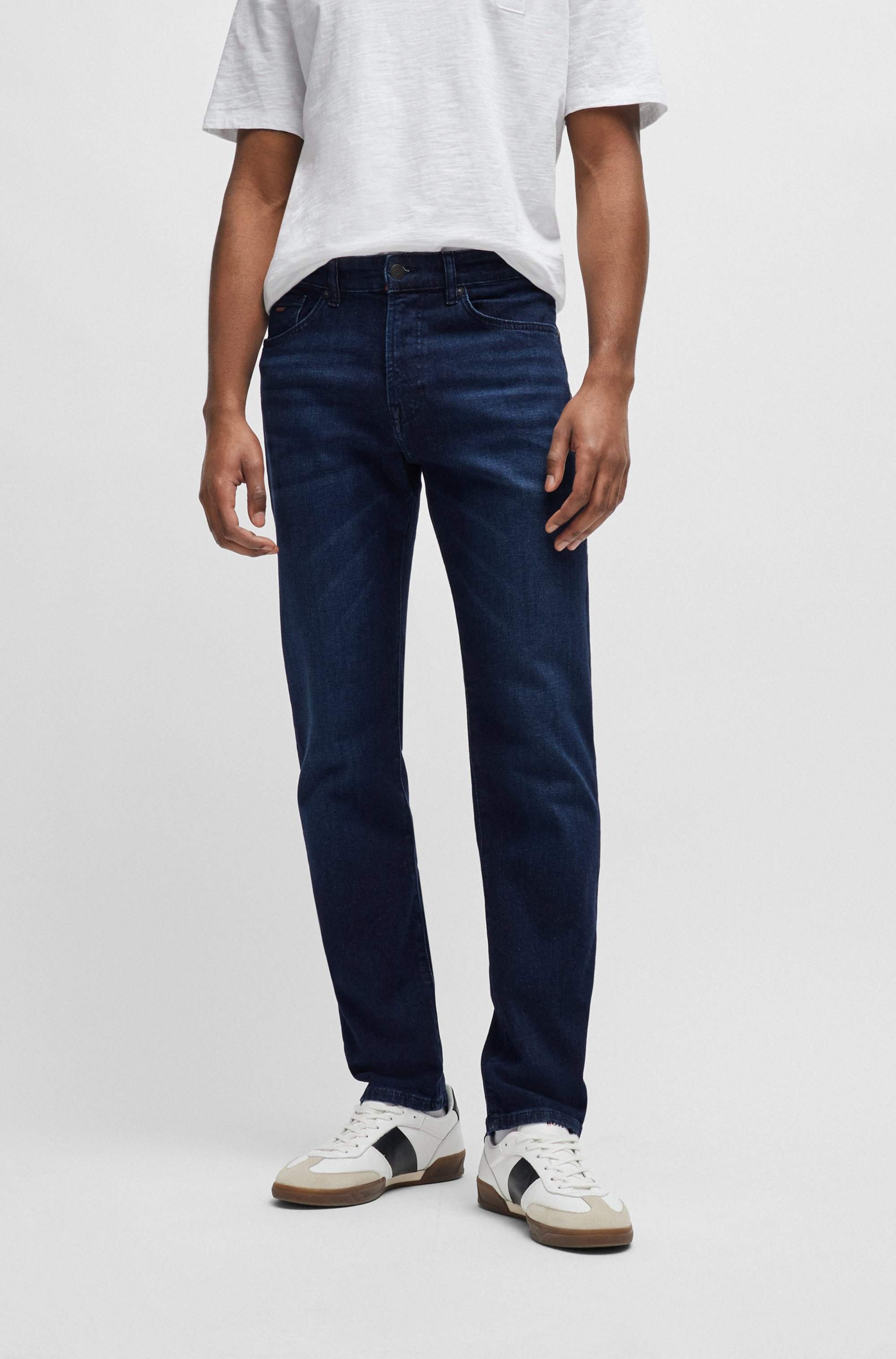 Maine Regular-fit jeans in dark-blue comfort-stretch denim