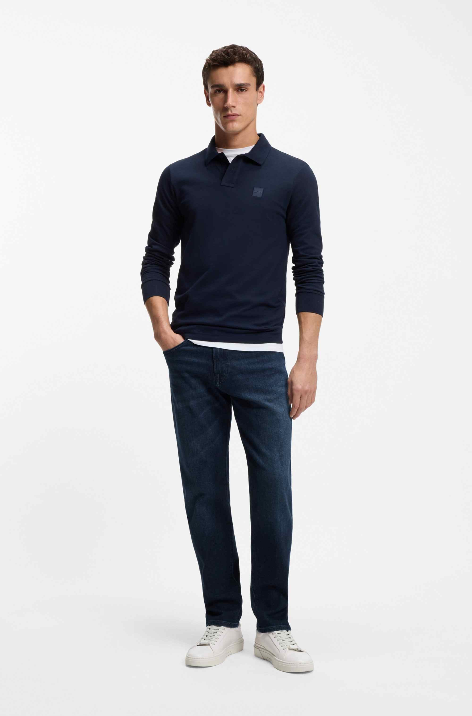 Maine Regular-fit jeans in dark-blue comfort-stretch denim