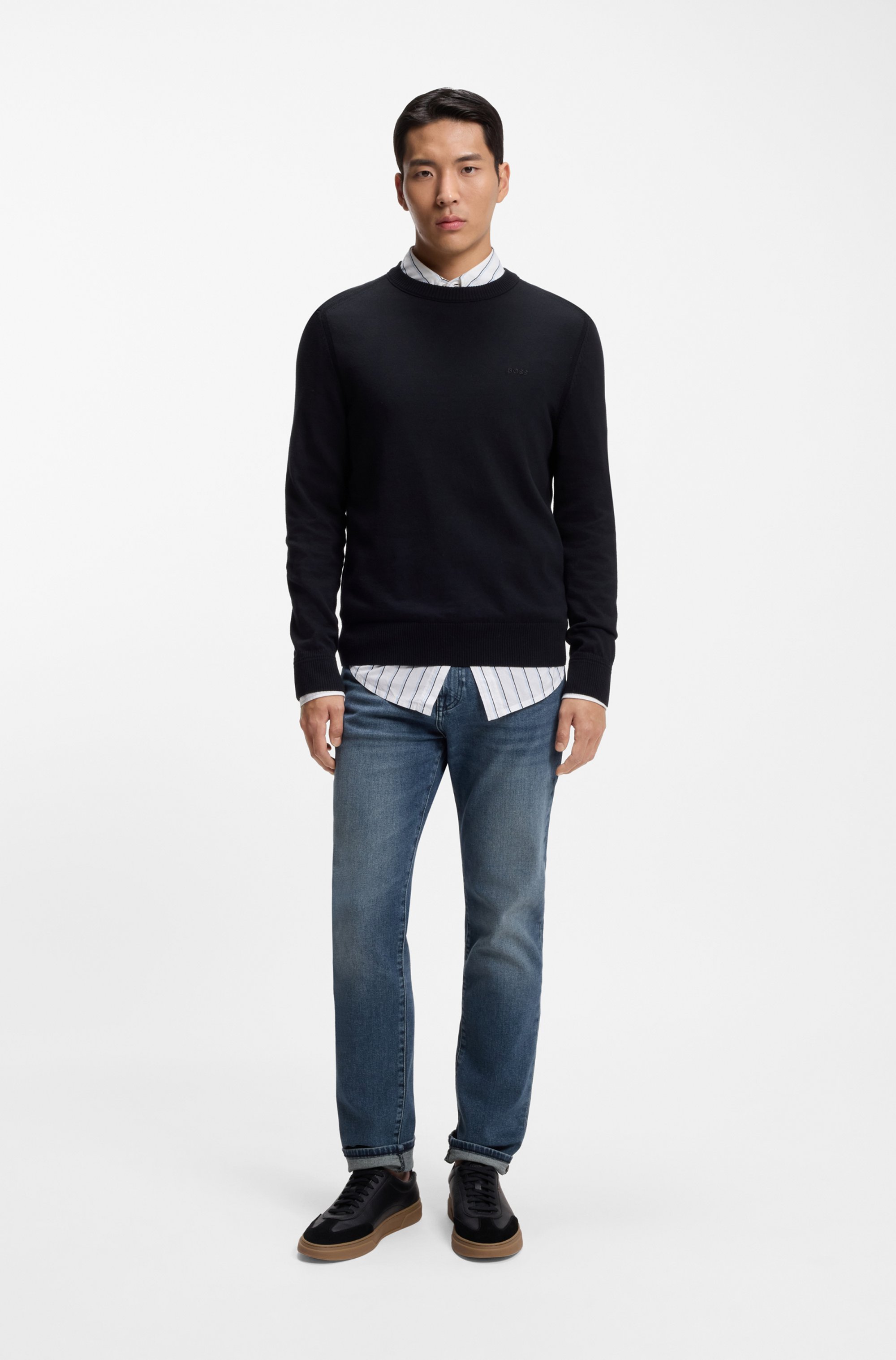 Maine Regular-fit jeans in mid-blue comfort-stretch denim