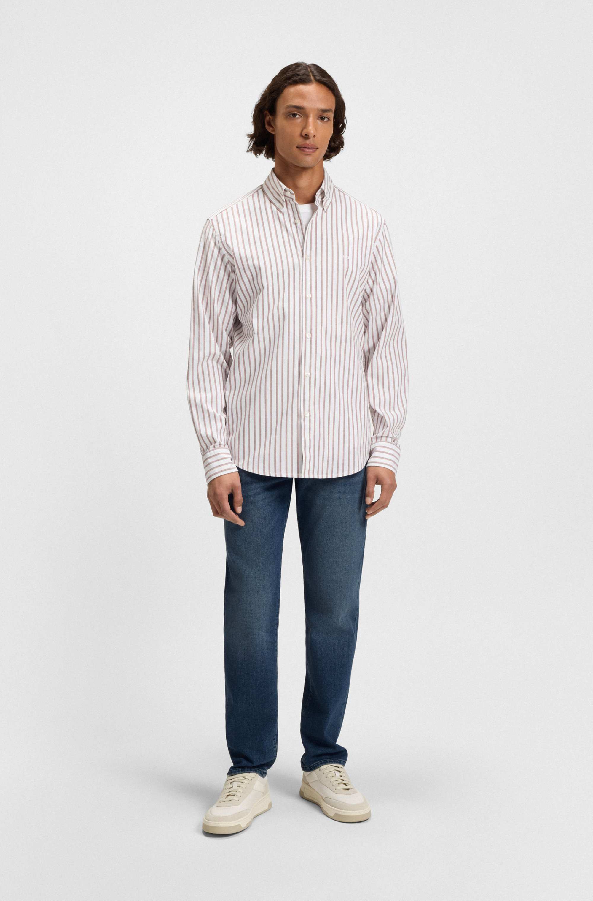 Maine Regular-fit jeans in mid-blue comfort-stretch denim