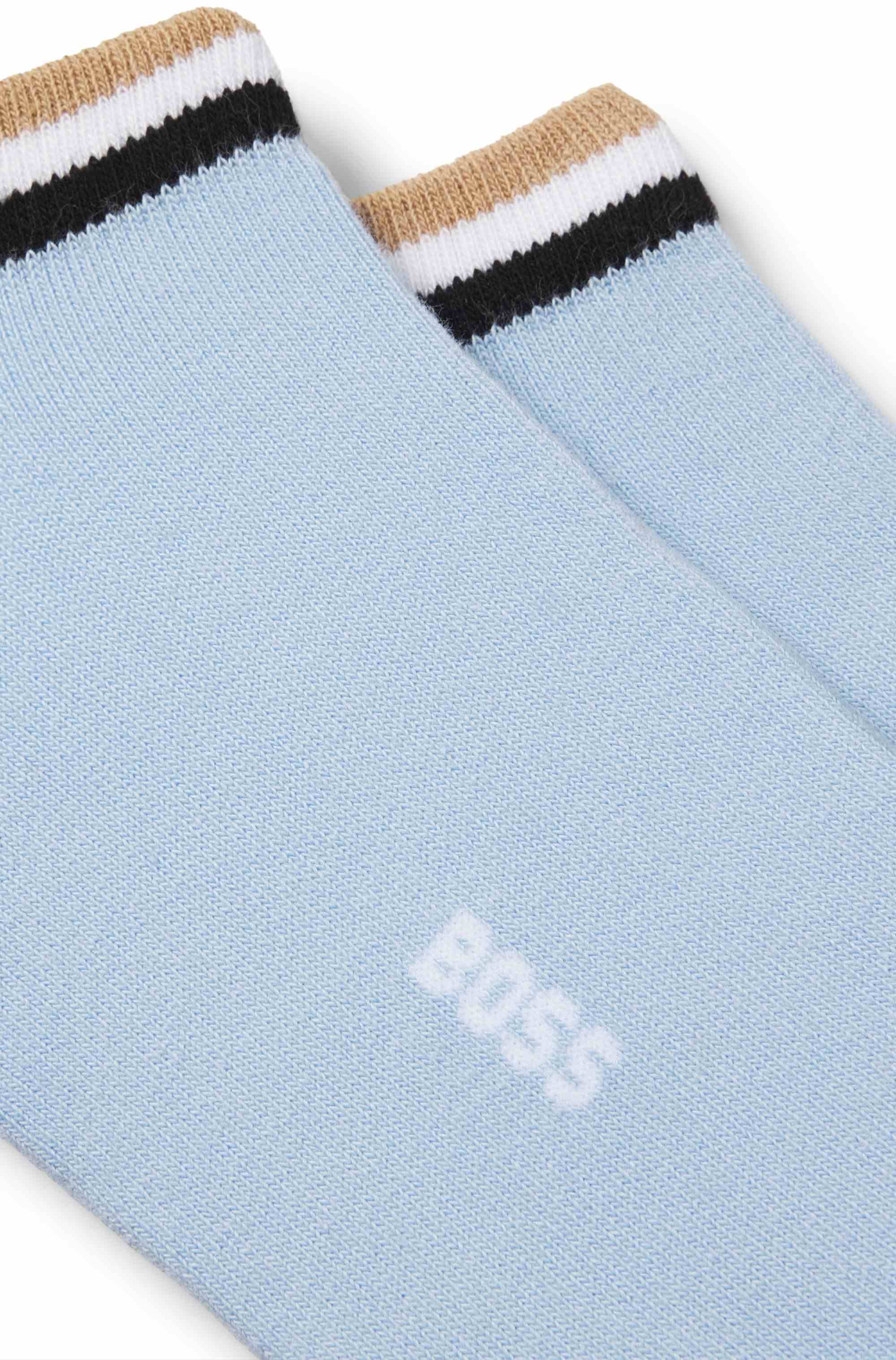 Two-pack of ankle-length socks with signature stripes