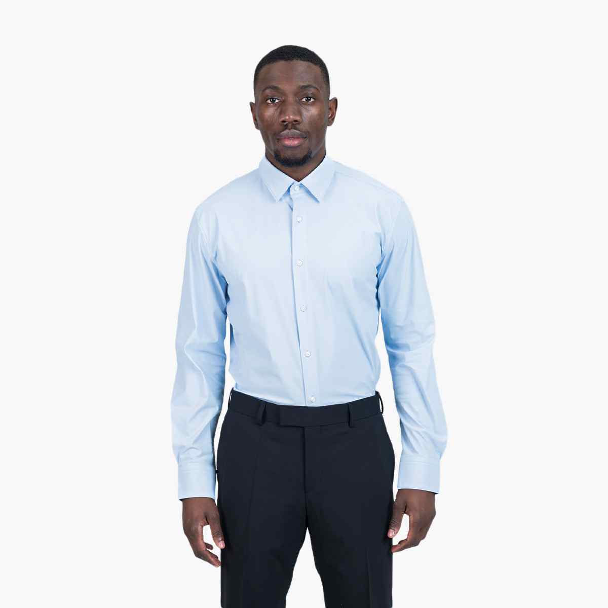 Slim-Fit Shirt In Structured Performance-Stretch Jersey