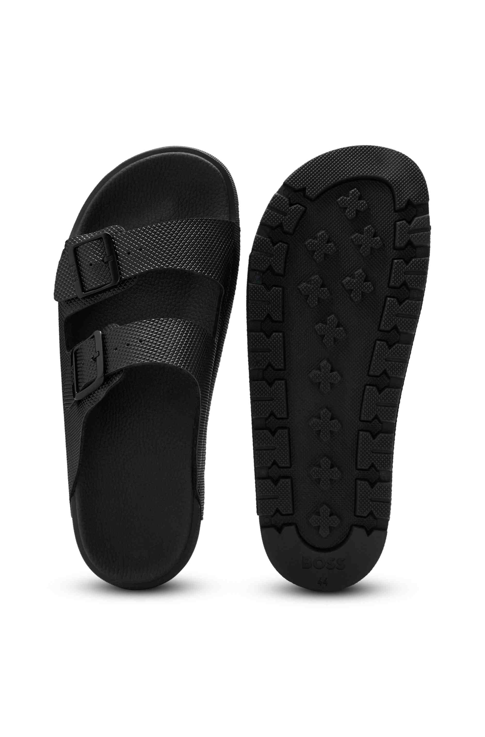 All-gender twin-strap sandals with structured uppers