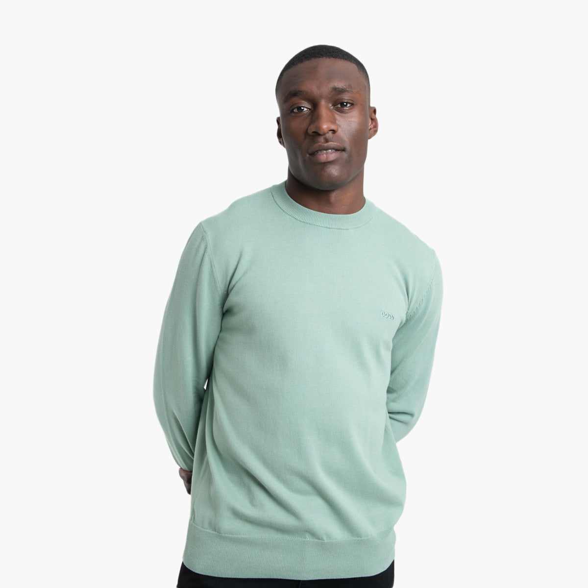 Cotton Sweater With Emrboidered Logo