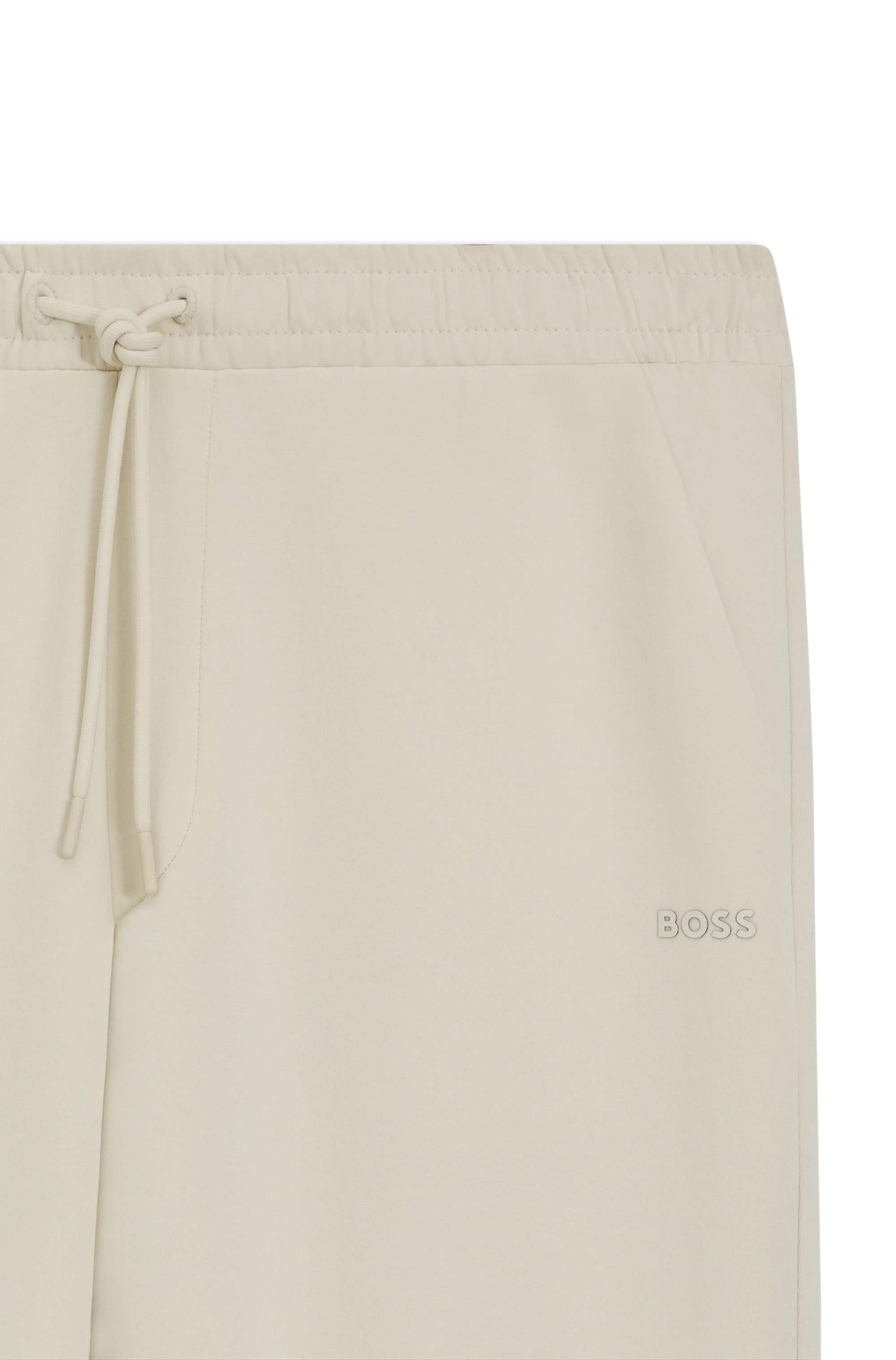 Stretch-cotton tracksuit bottoms with logo print