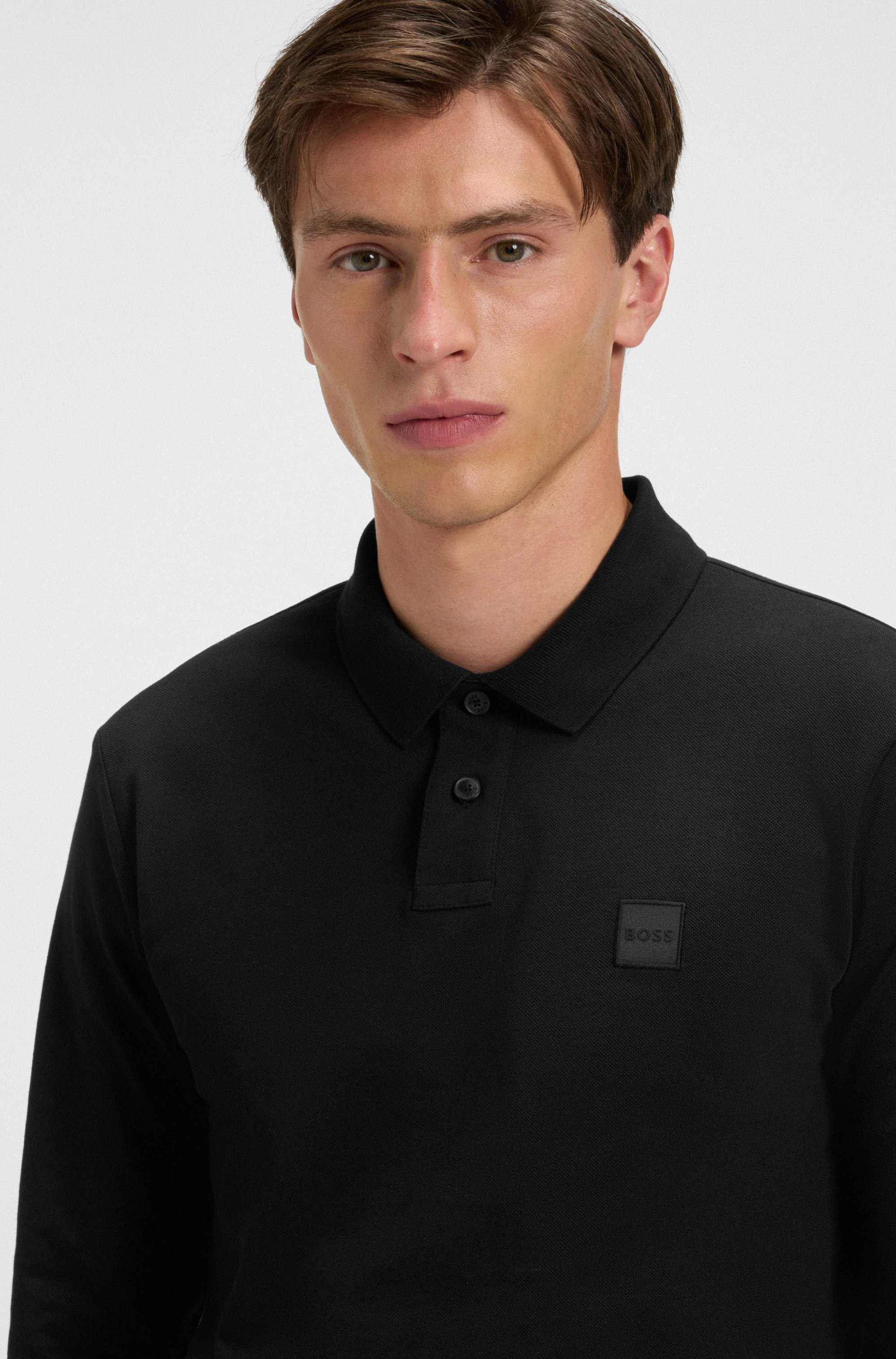 Slim-fit polo shirt in stretch-cotton piqué