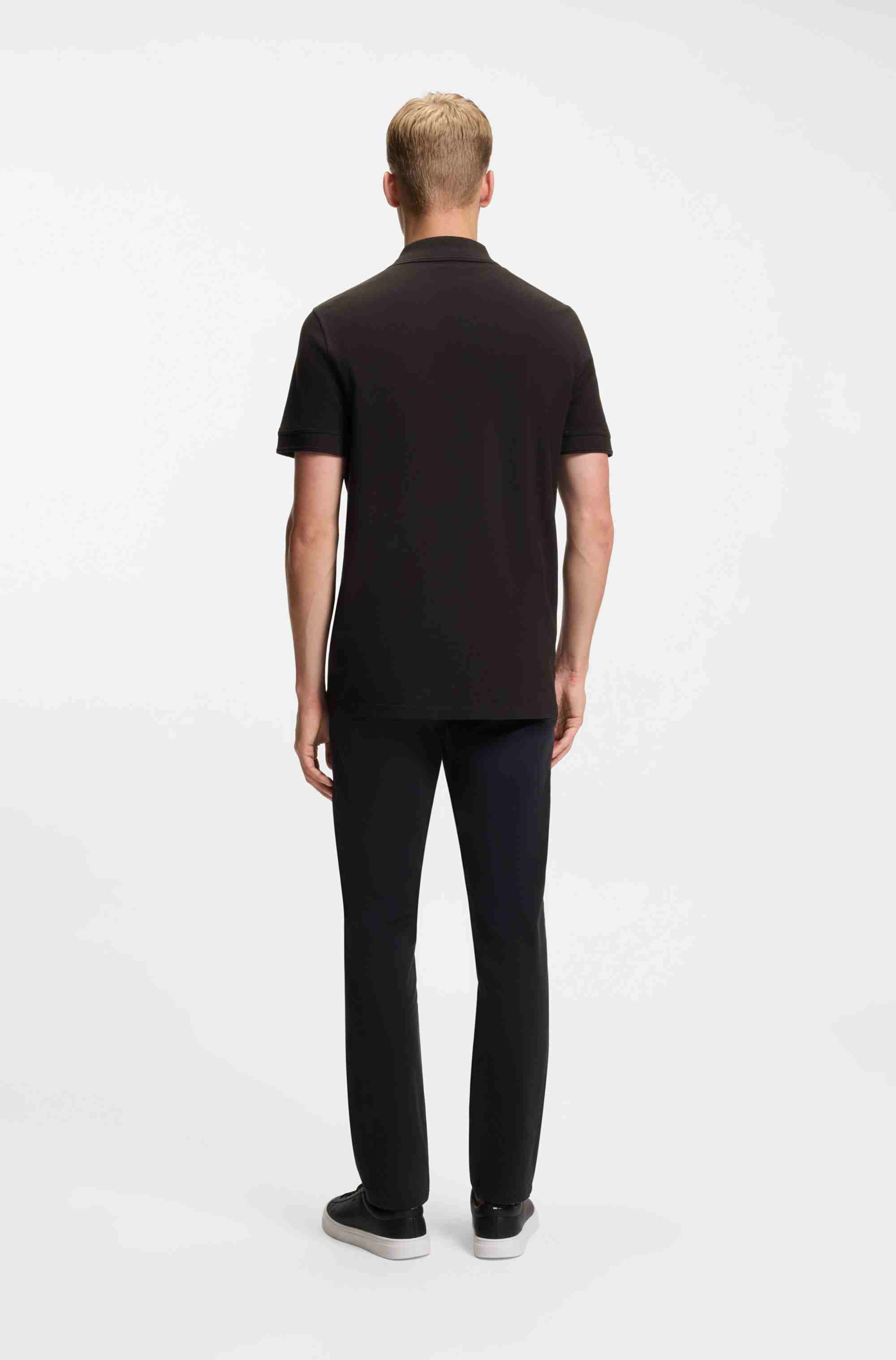 Cotton-piqué polo shirt with logo print