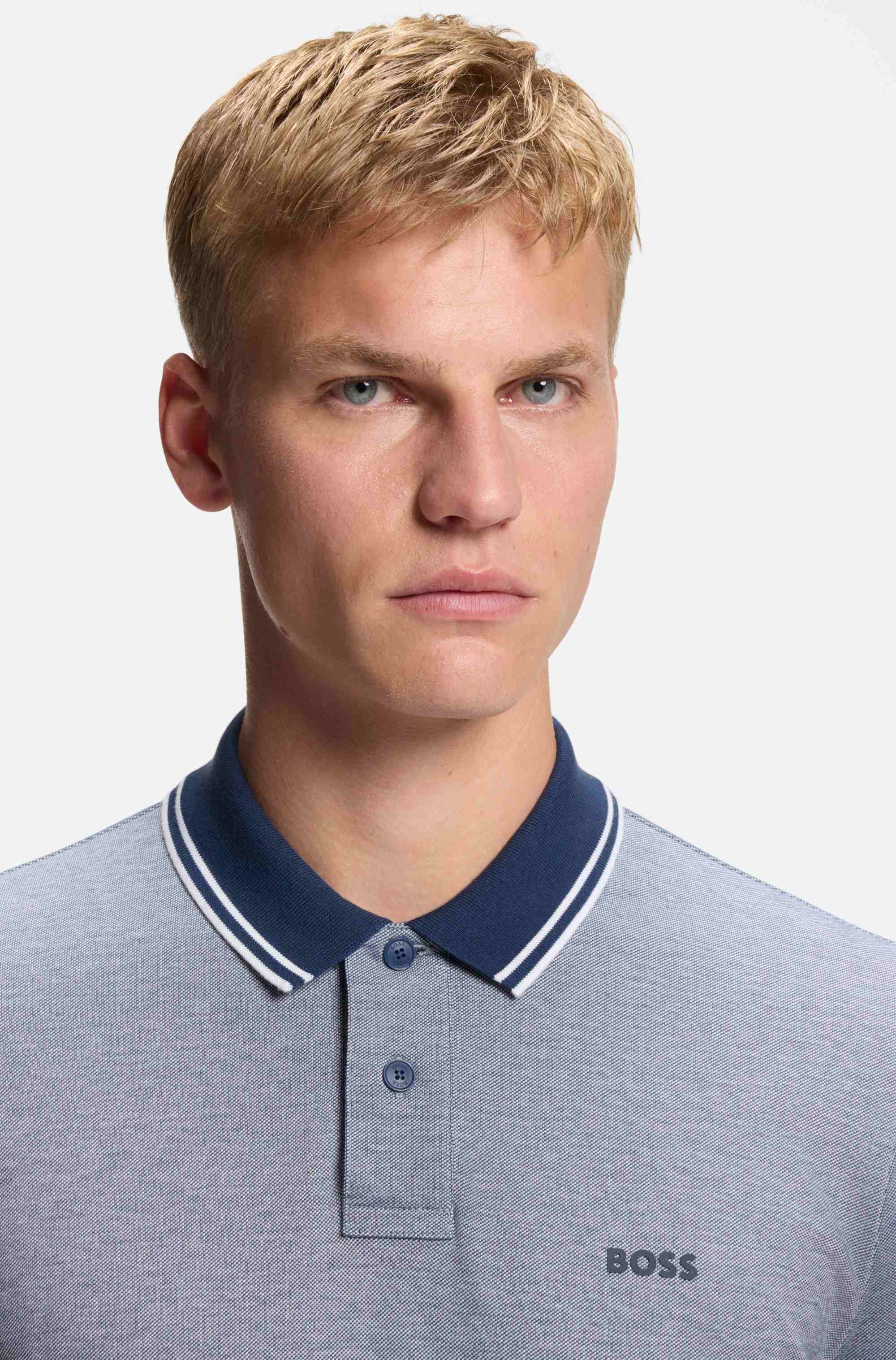 Cotton-piqué polo shirt with logo print