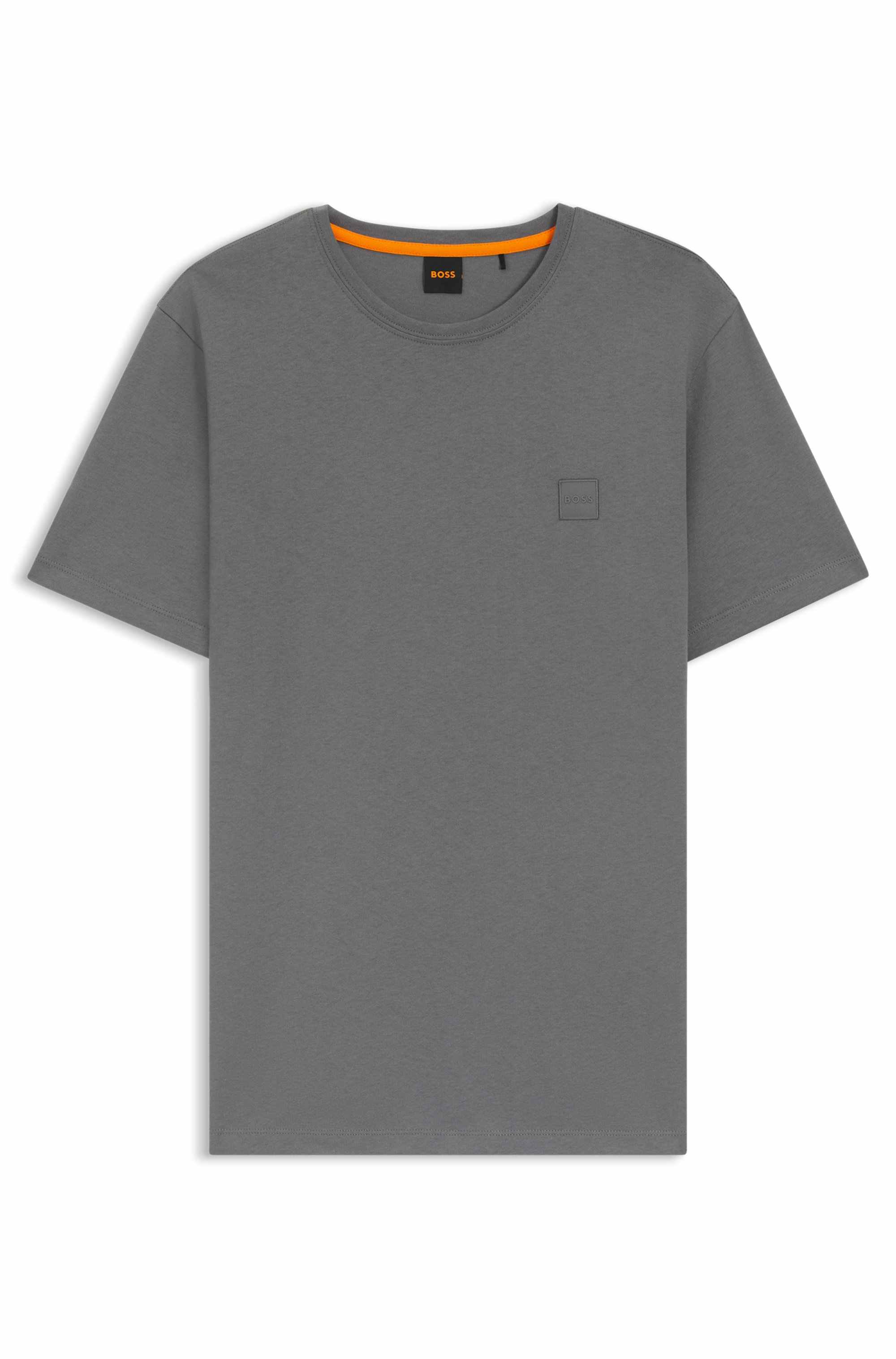 Cotton-jersey T-shirt with logo patch