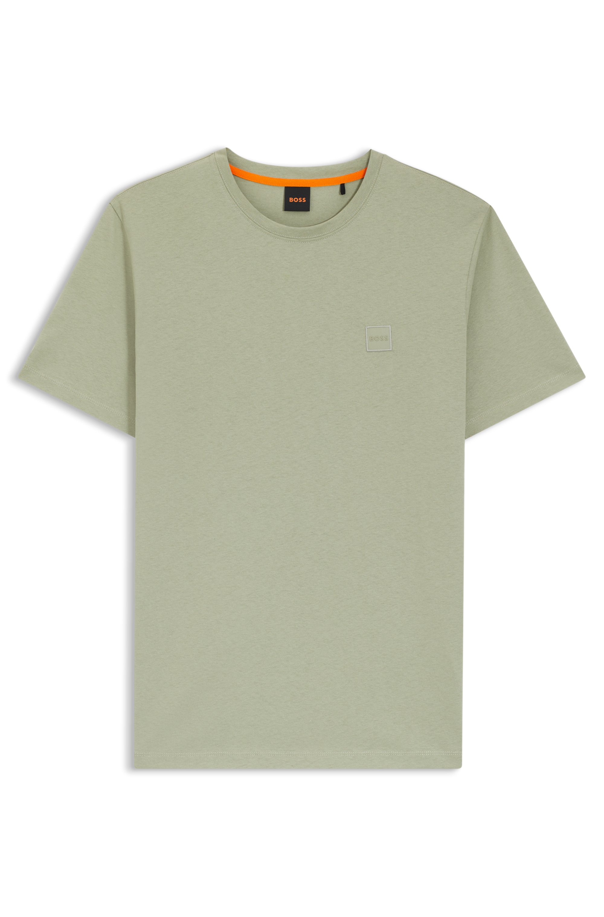 Cotton-jersey T-shirt with logo patch