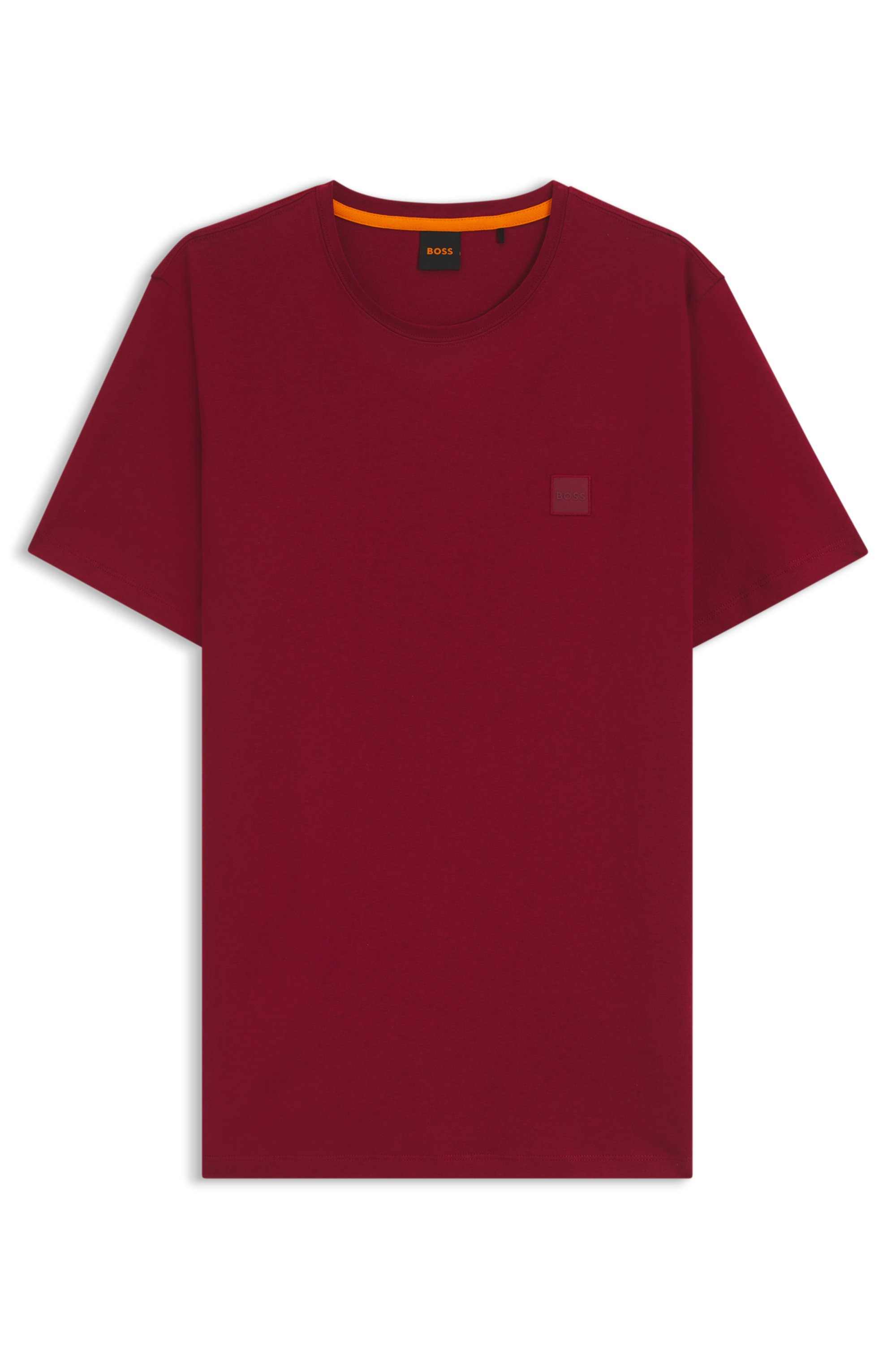 Cotton-jersey T-shirt with logo patch