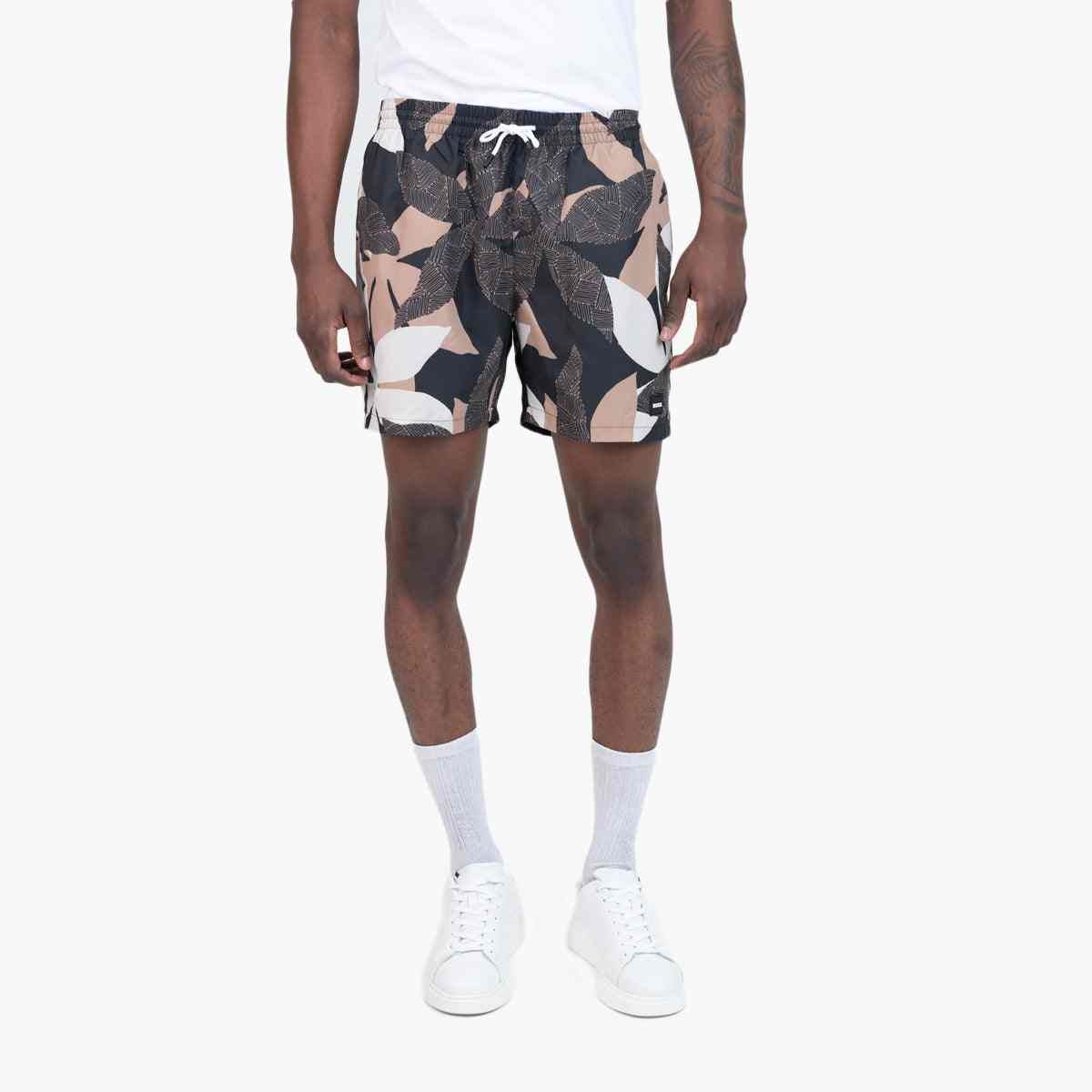 Fully Lined Swim Shorts With Seasonal Print