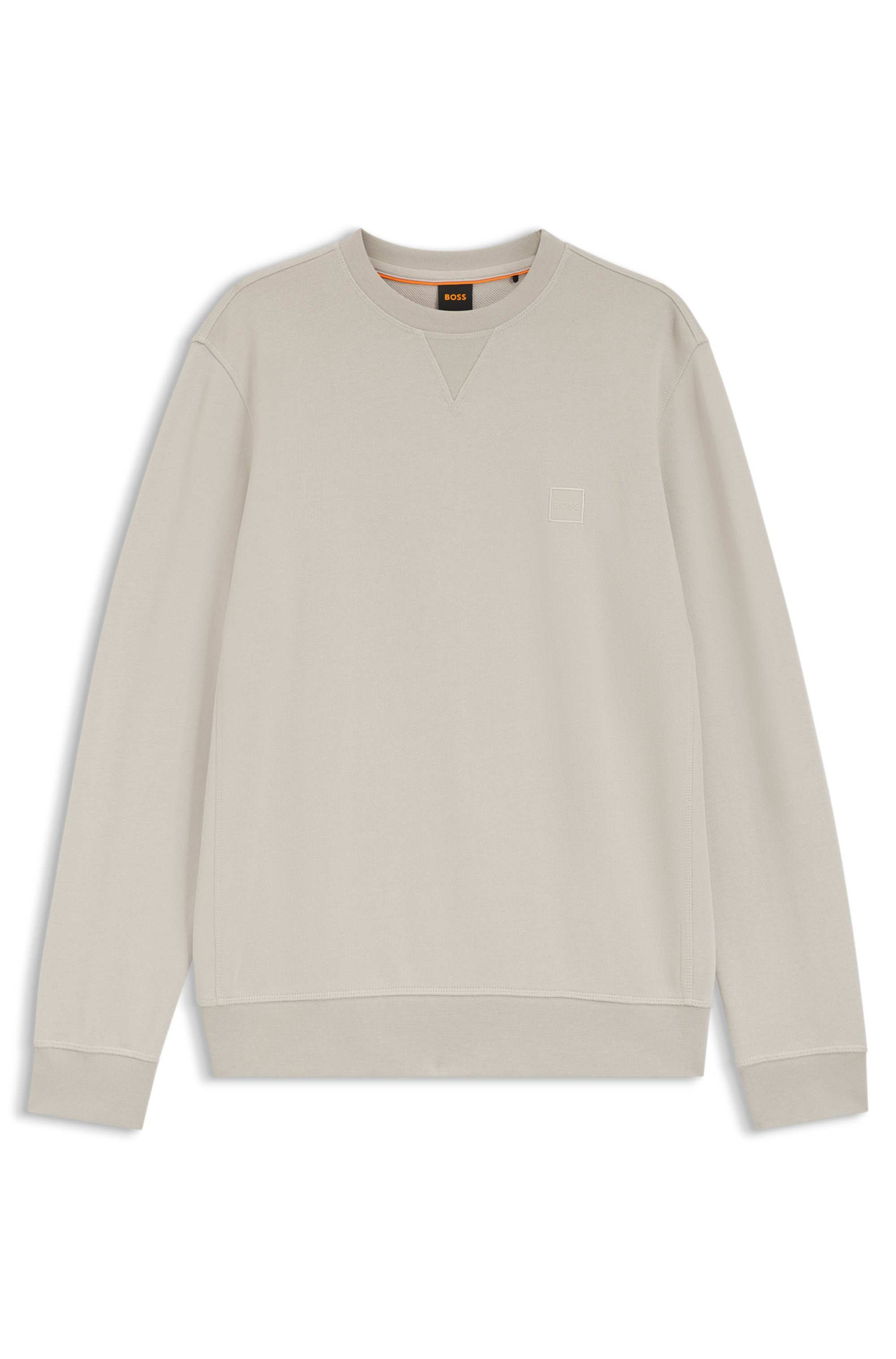 Cotton-terry sweatshirt with logo patch