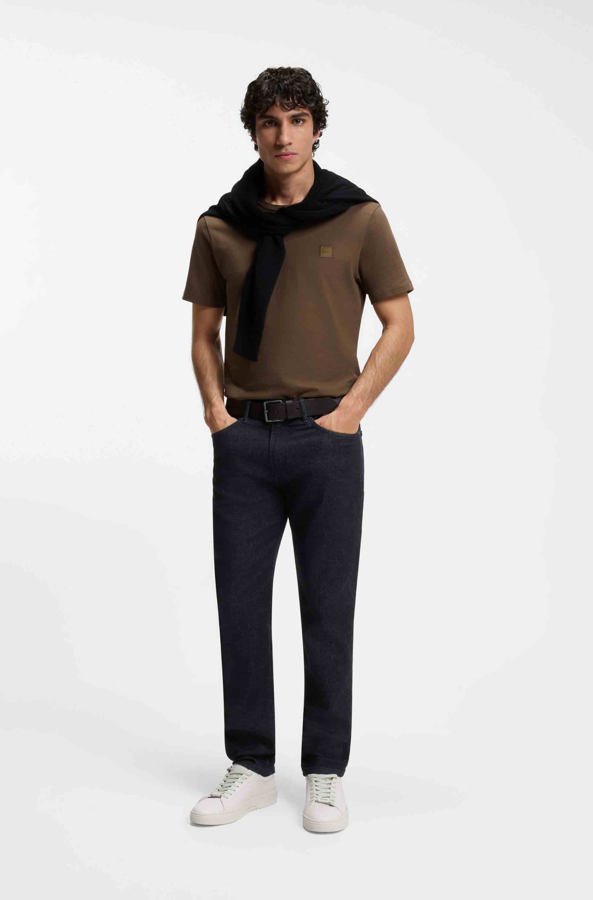 Maine regular-fit jeans in dark-blue stretch denim