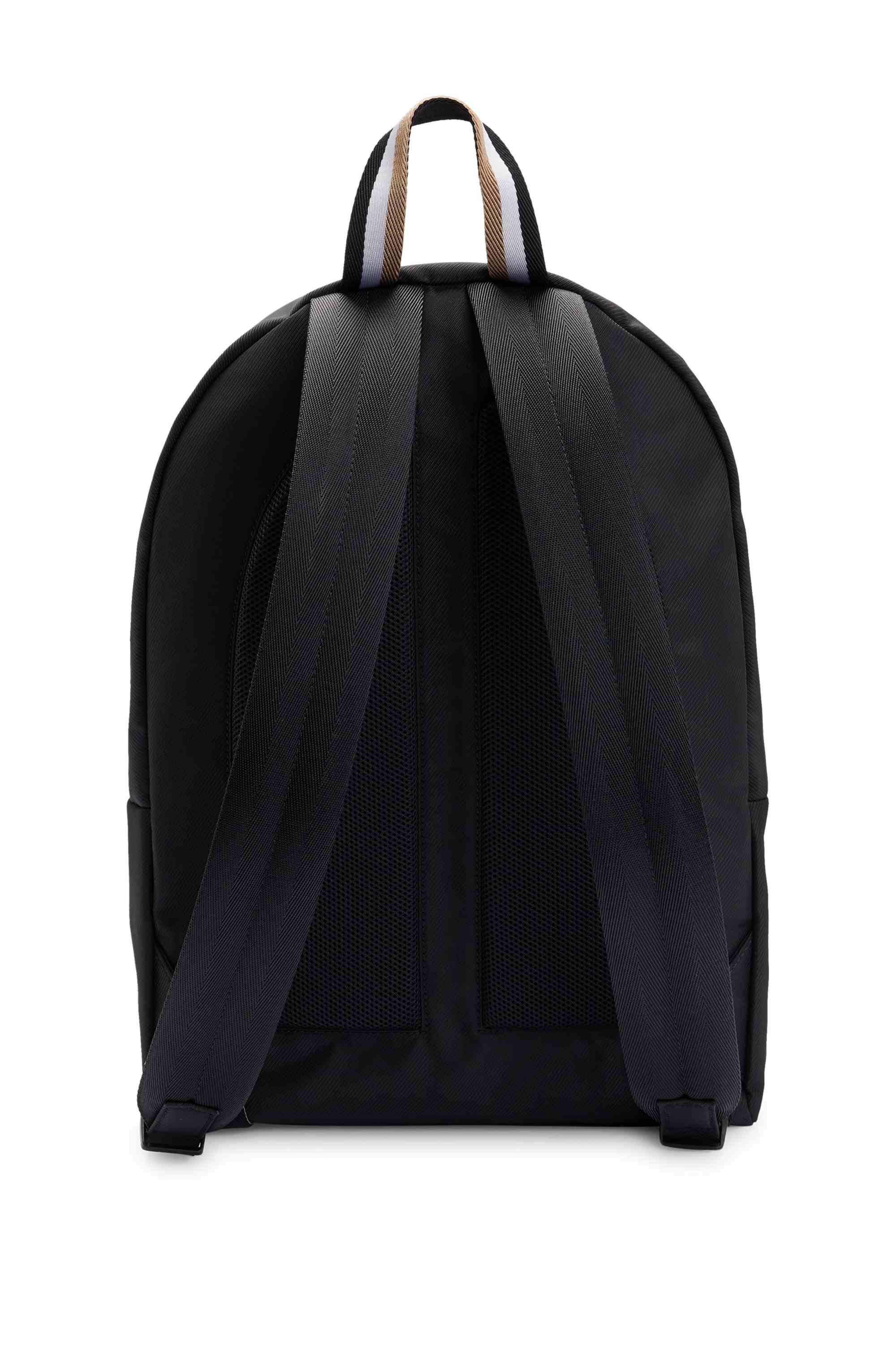 Adjustable-strap backpack with contrast logo