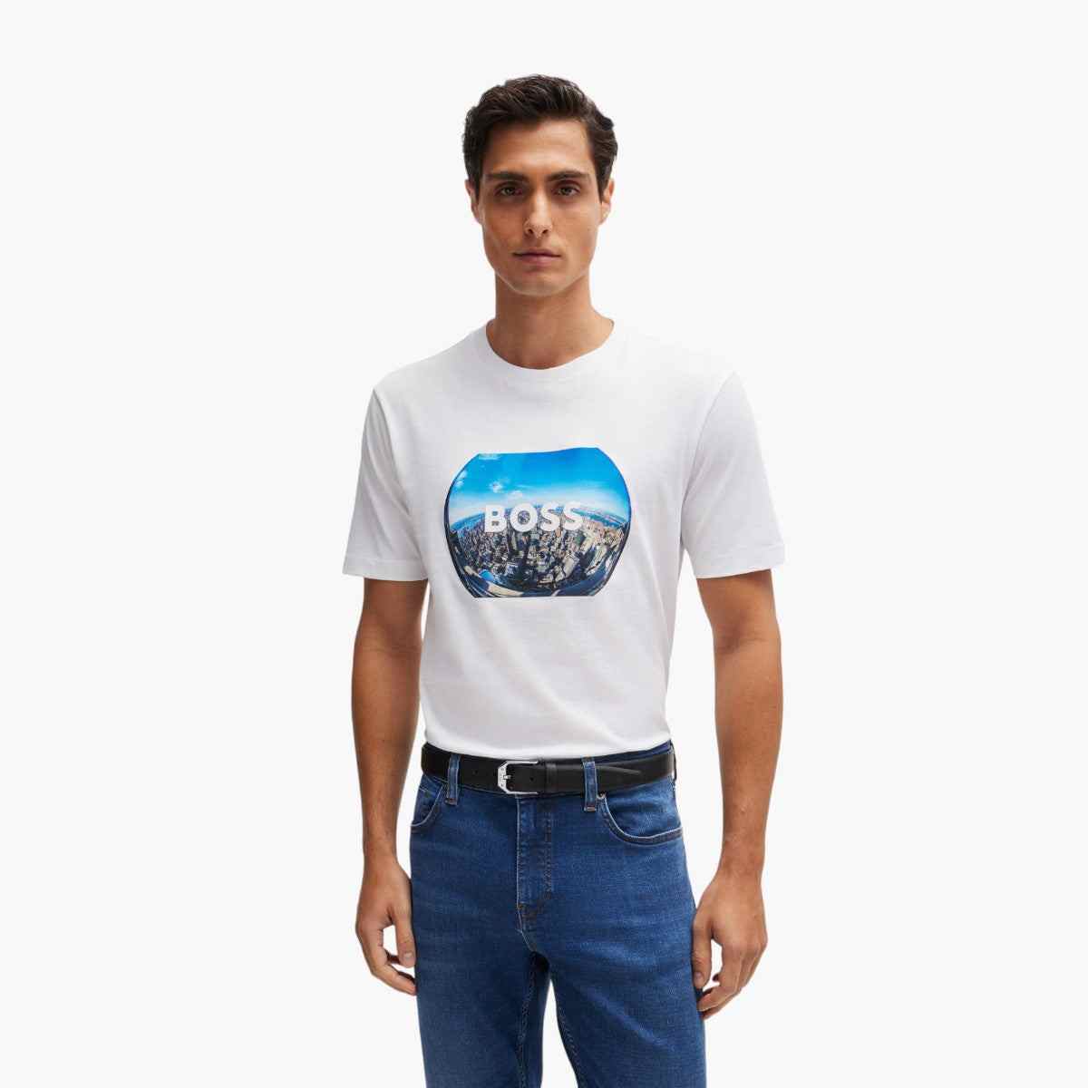 Cotton-Jersey T-Shirt With Mixed -Media Artwork