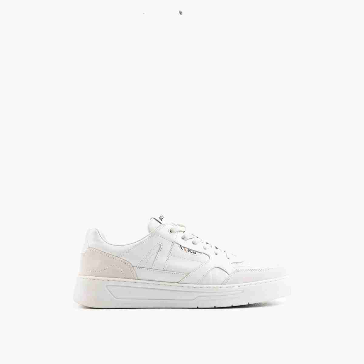 Leather And Suede Trainers With Signature Stripe And Logo