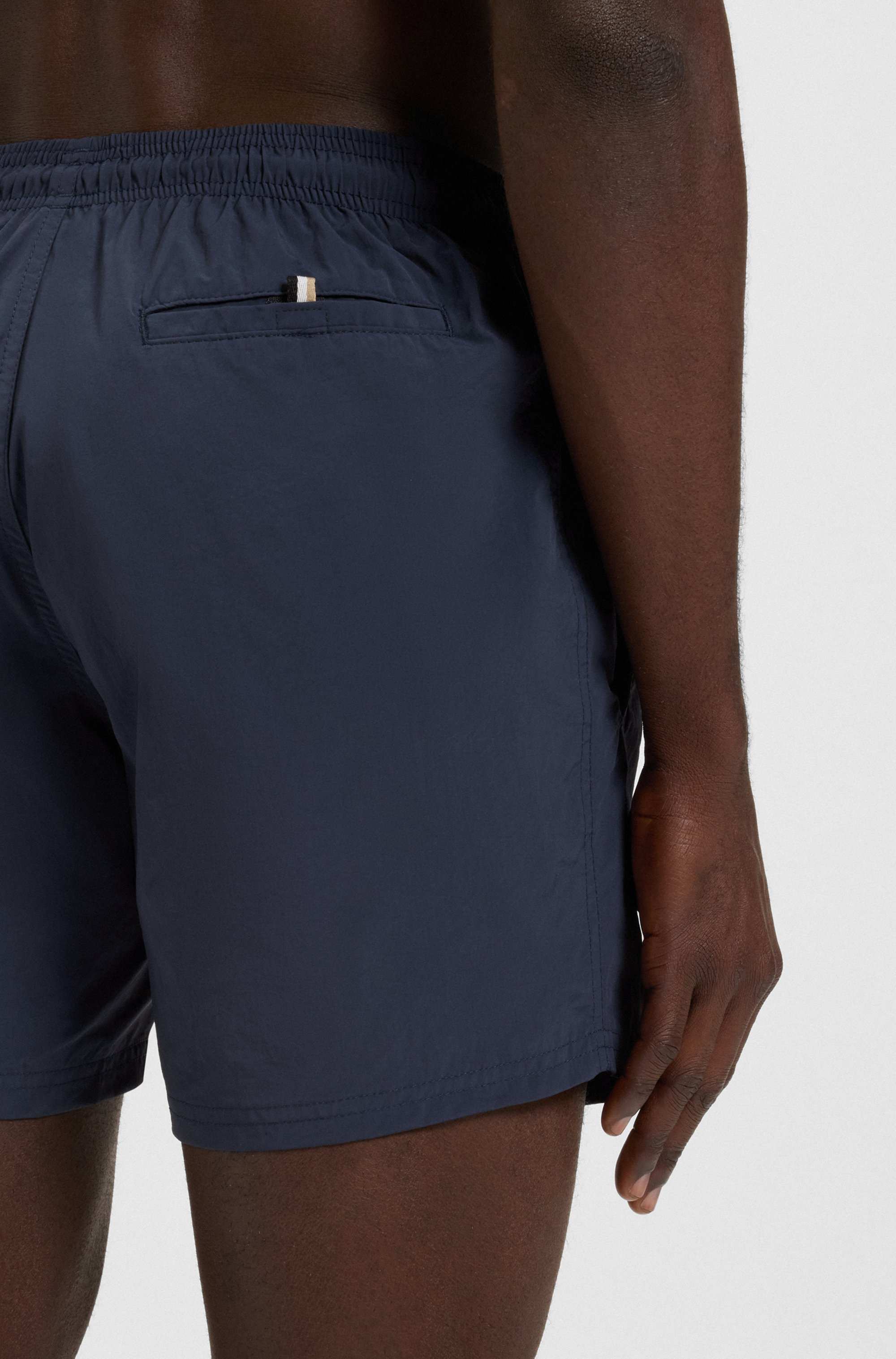 Contrast-logo swim shorts in quick-drying fabric