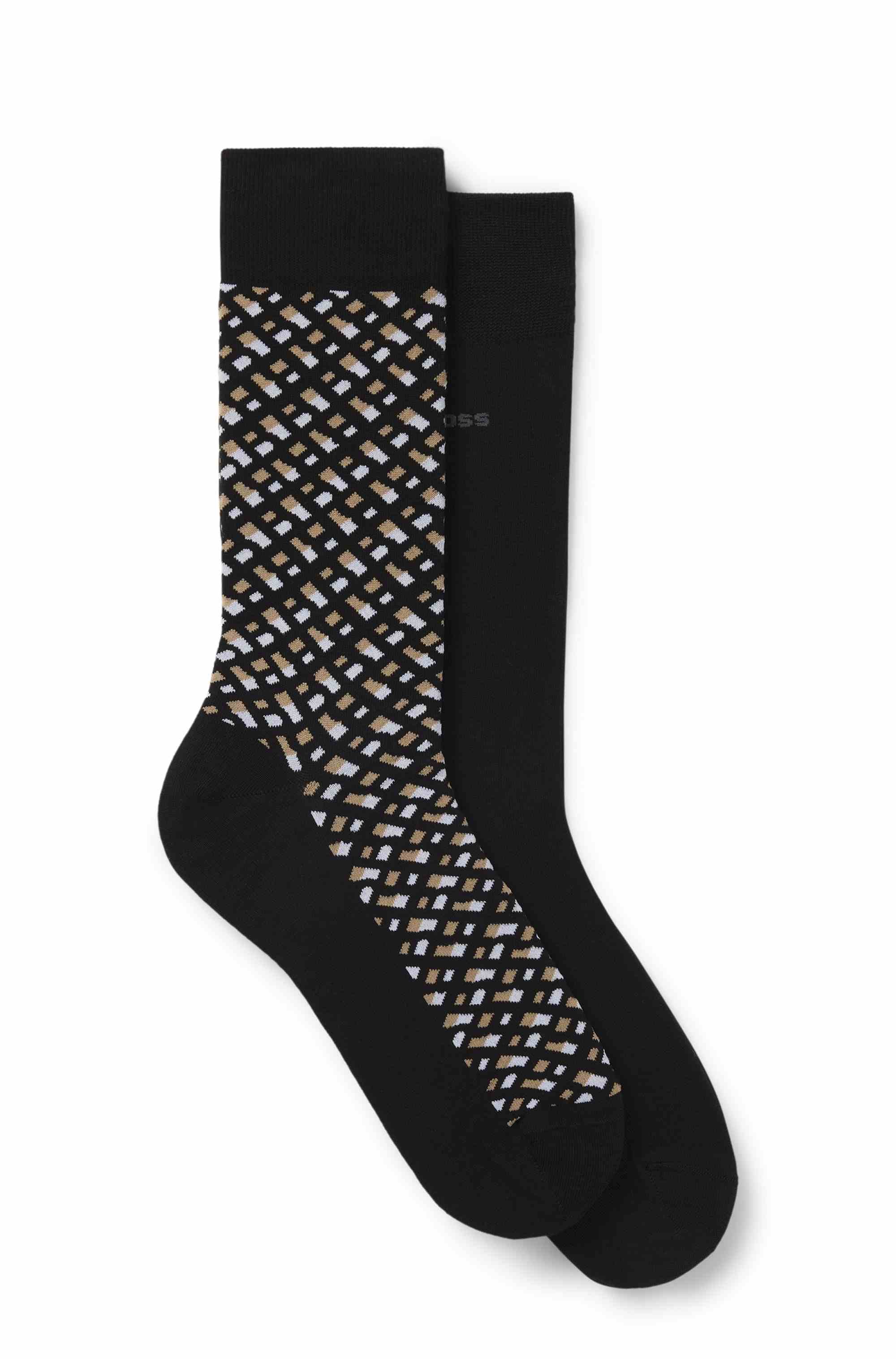 Two-pack of regular-length cotton-blend socks