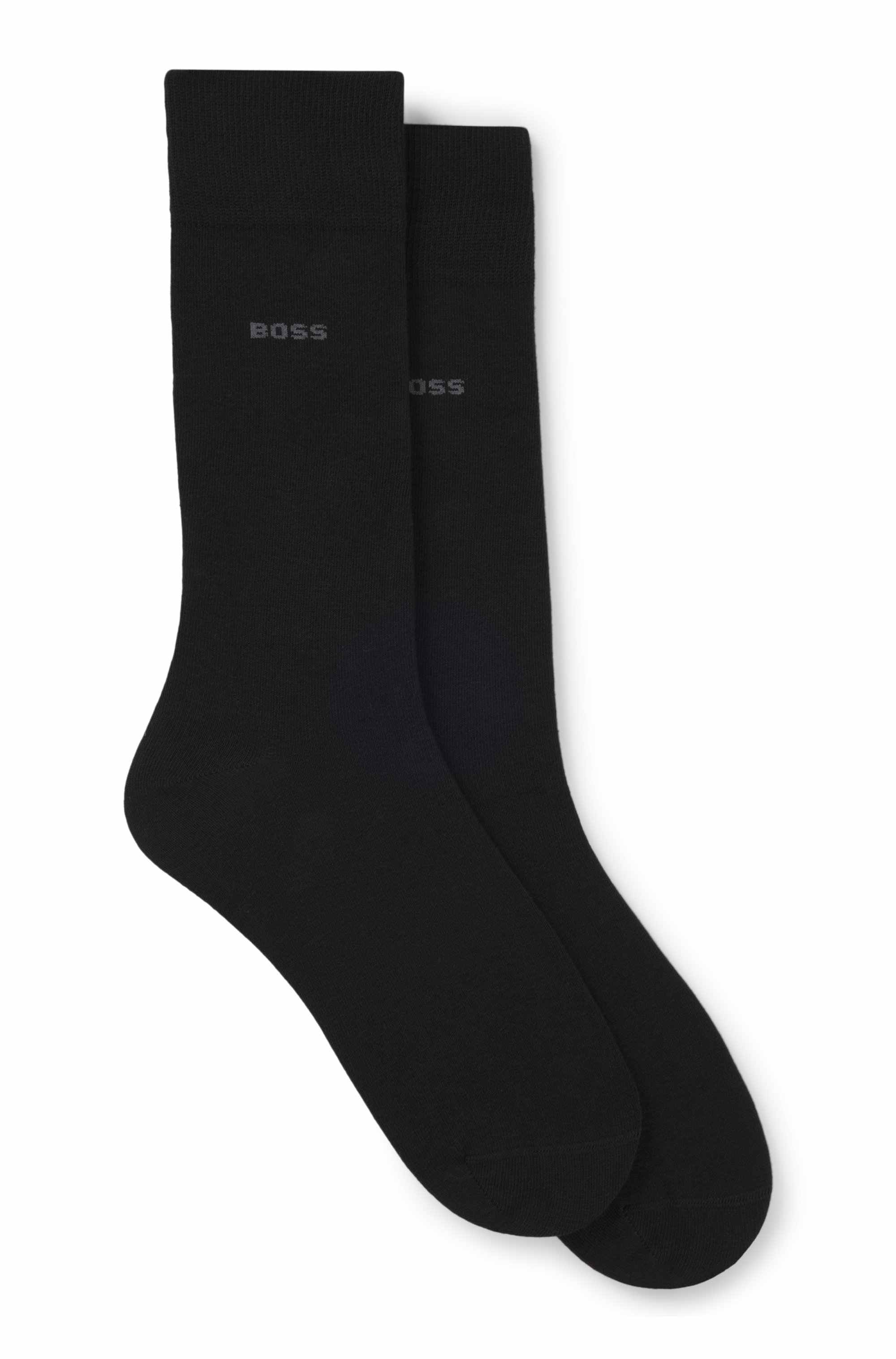 Two-pack business socks in soft compact cotton