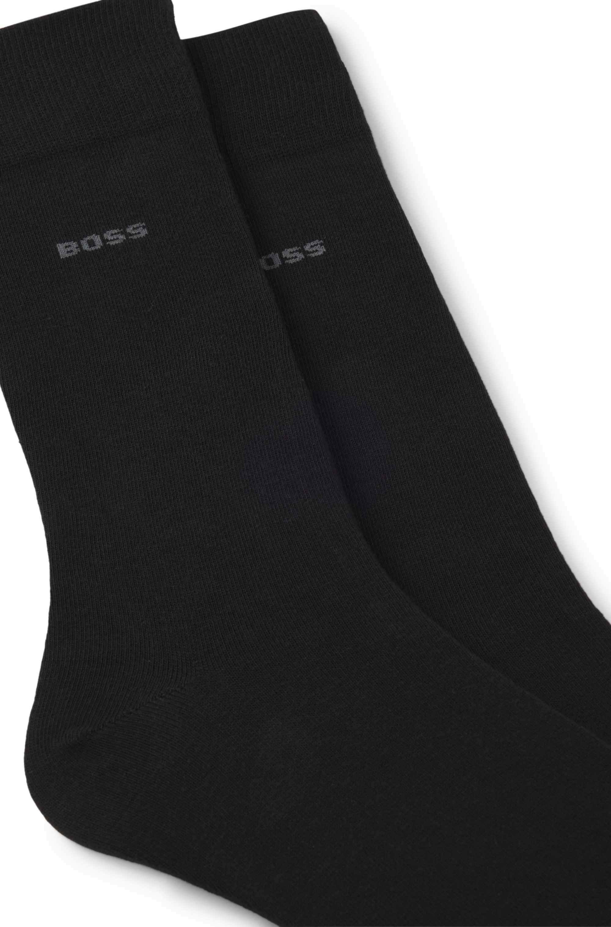 Two-pack business socks in soft compact cotton