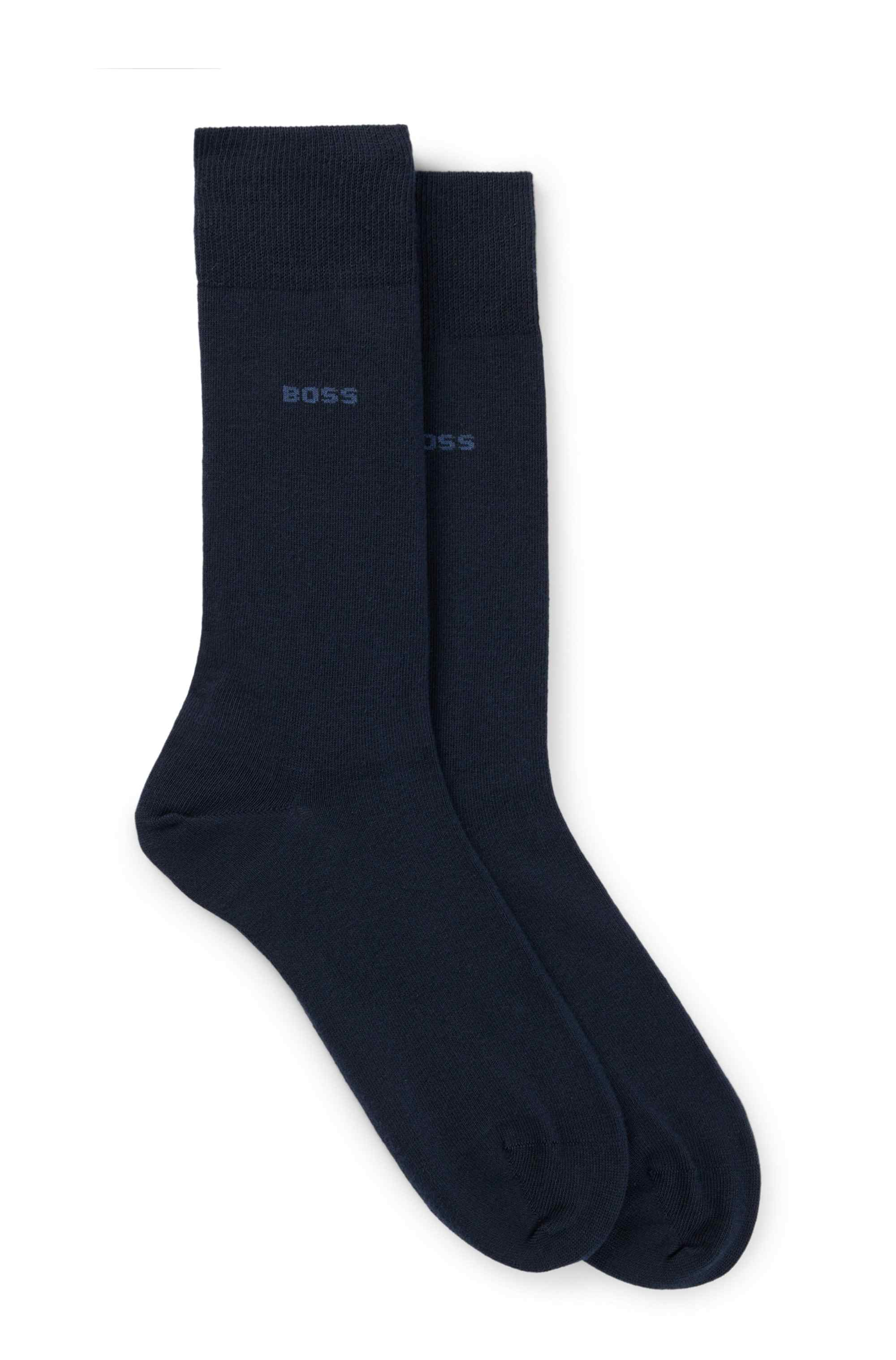 Two-pack business socks in soft compact cotton