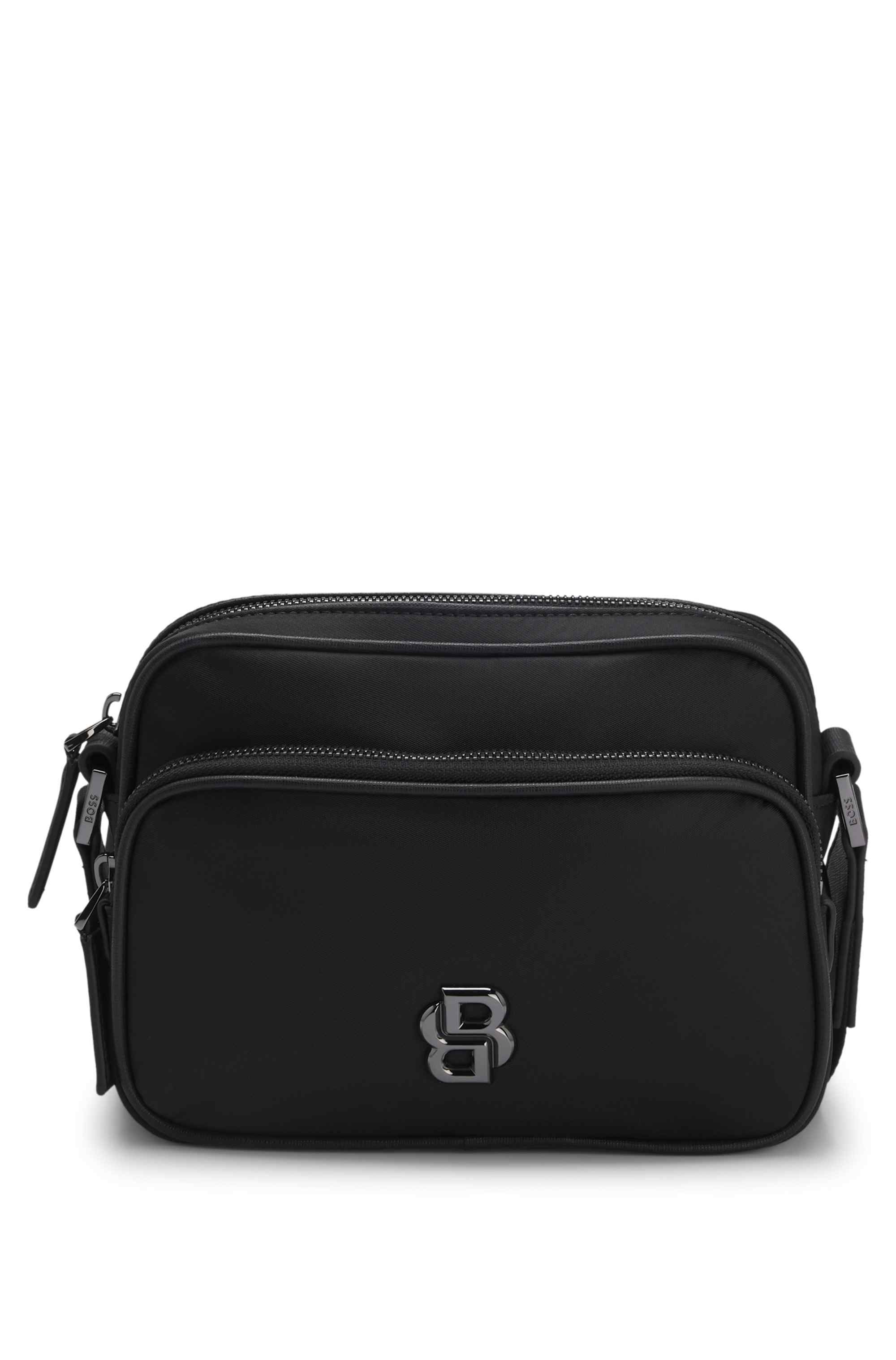 Twill crossbody bag with Double B monogram