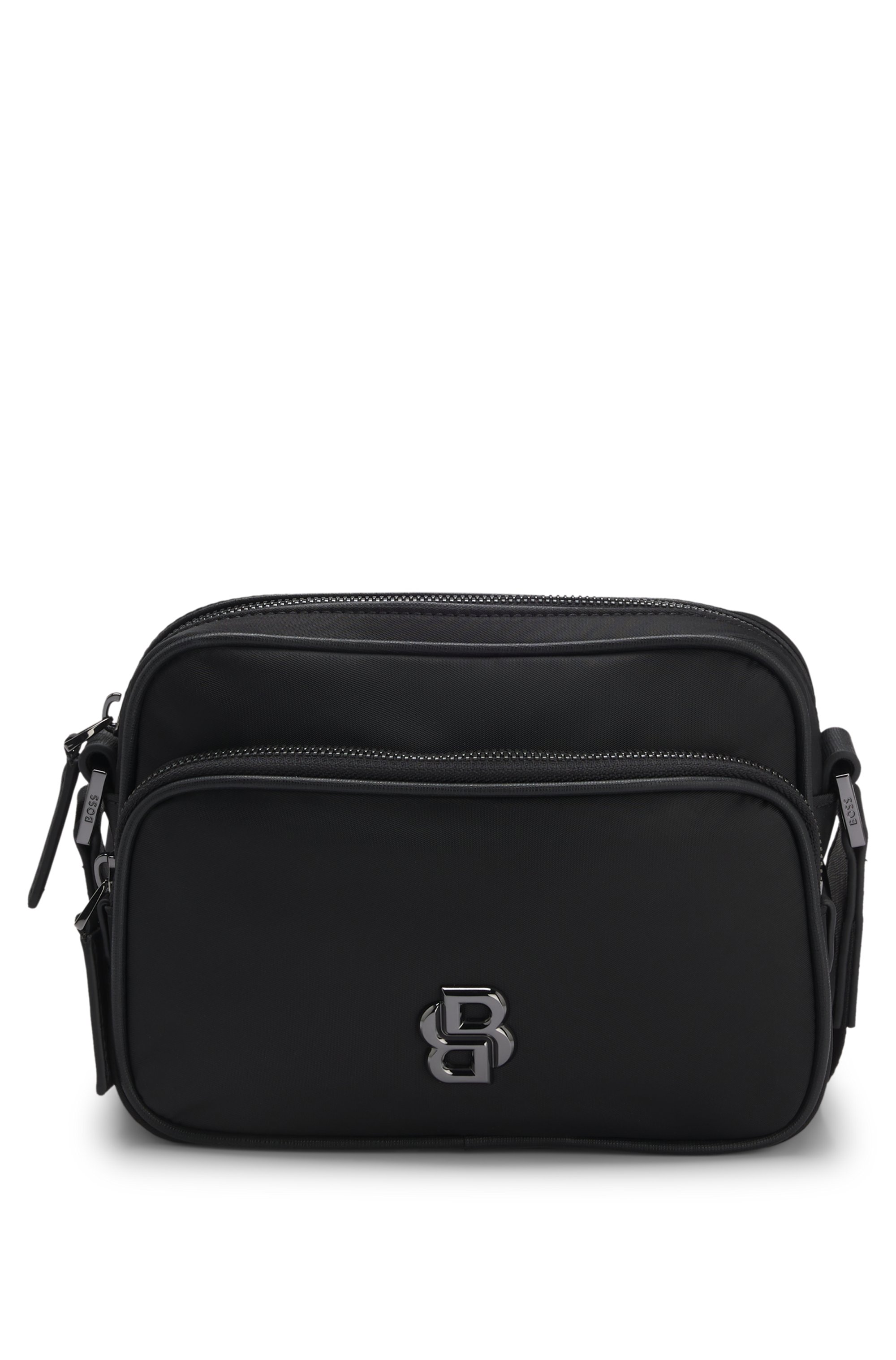 Twill crossbody bag with Double B monogram