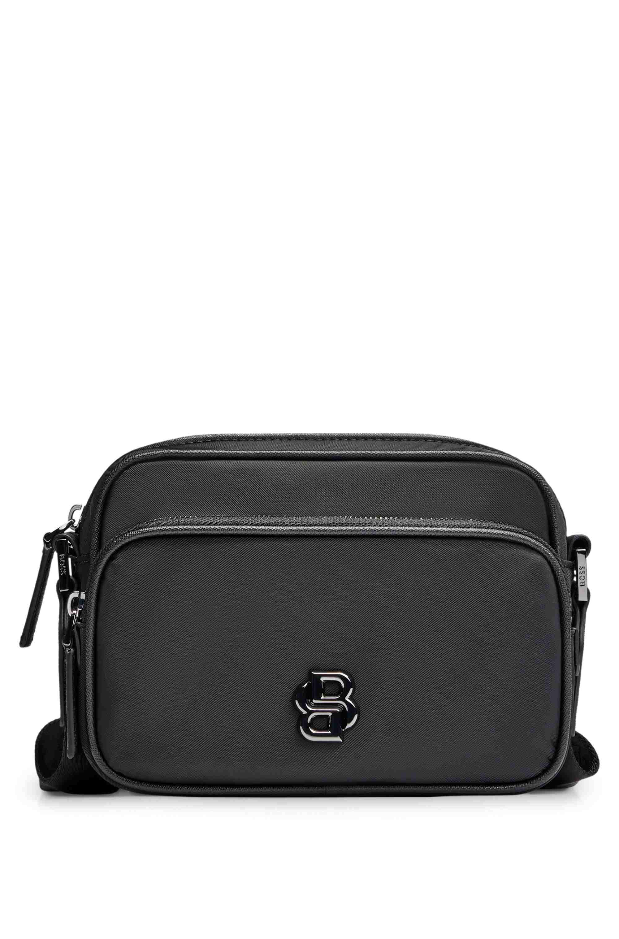 Twill crossbody bag with Double B monogram