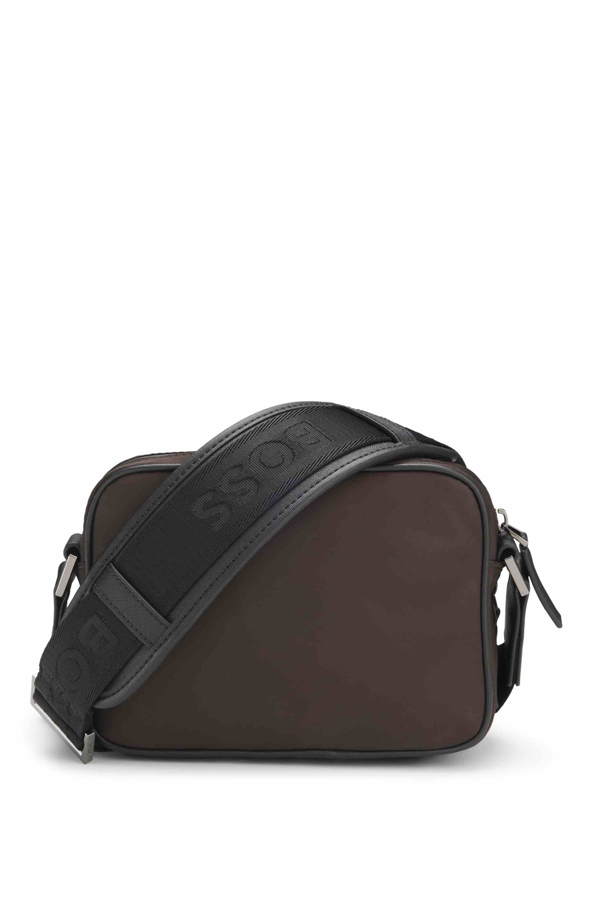 Twill crossbody bag with Double B monogram