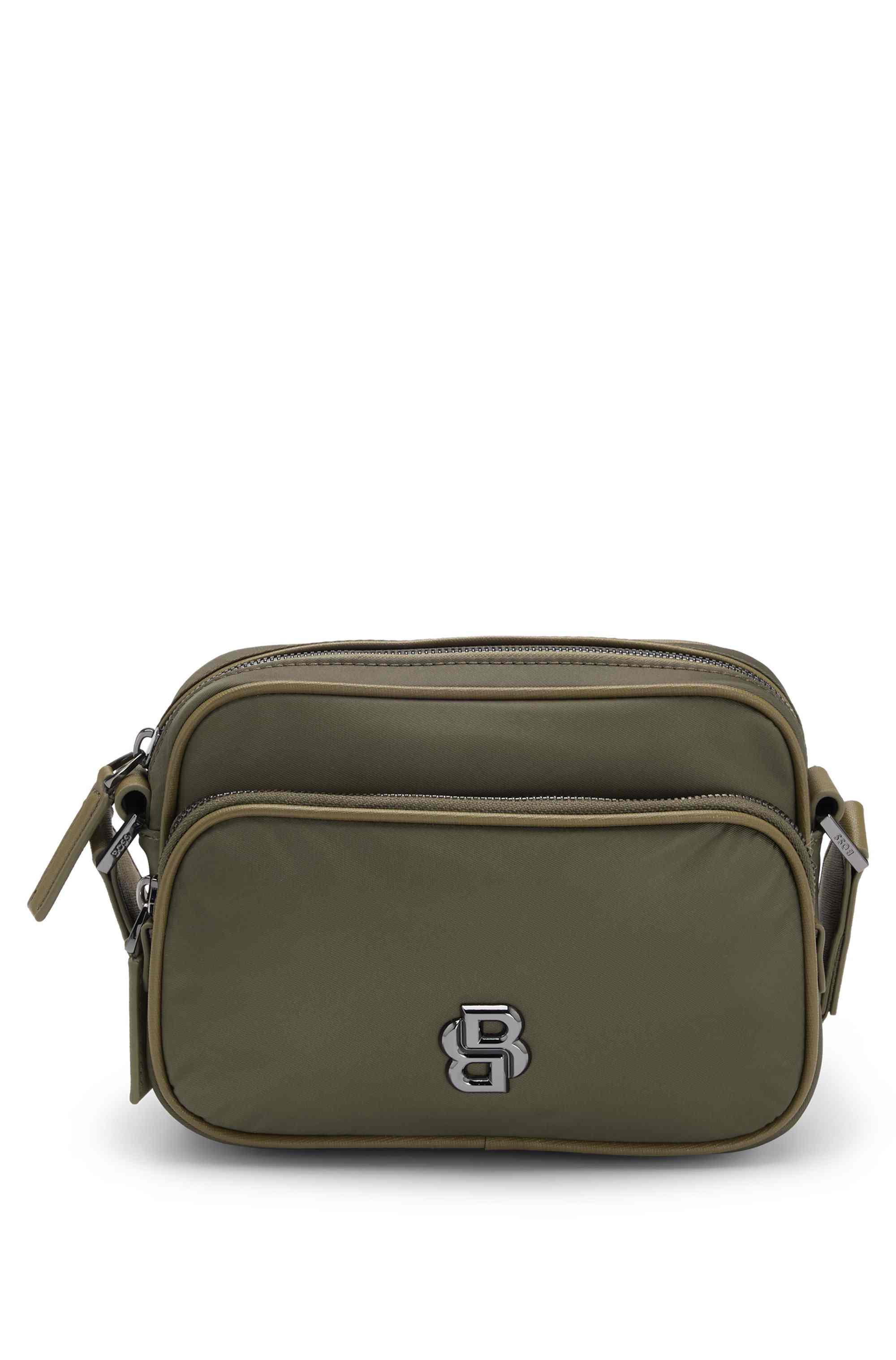 Twill crossbody bag with Double B monogram