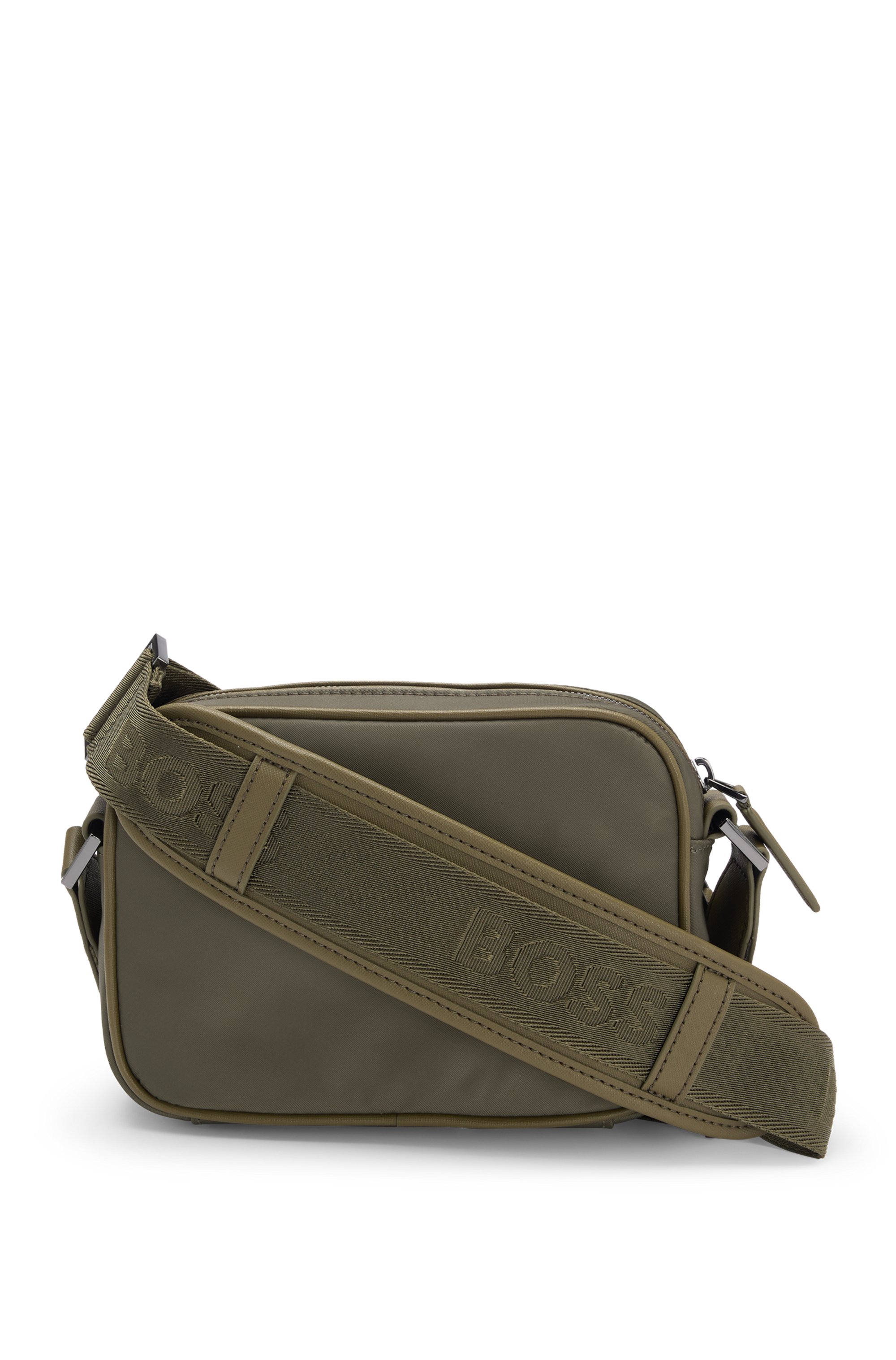 Twill crossbody bag with Double B monogram