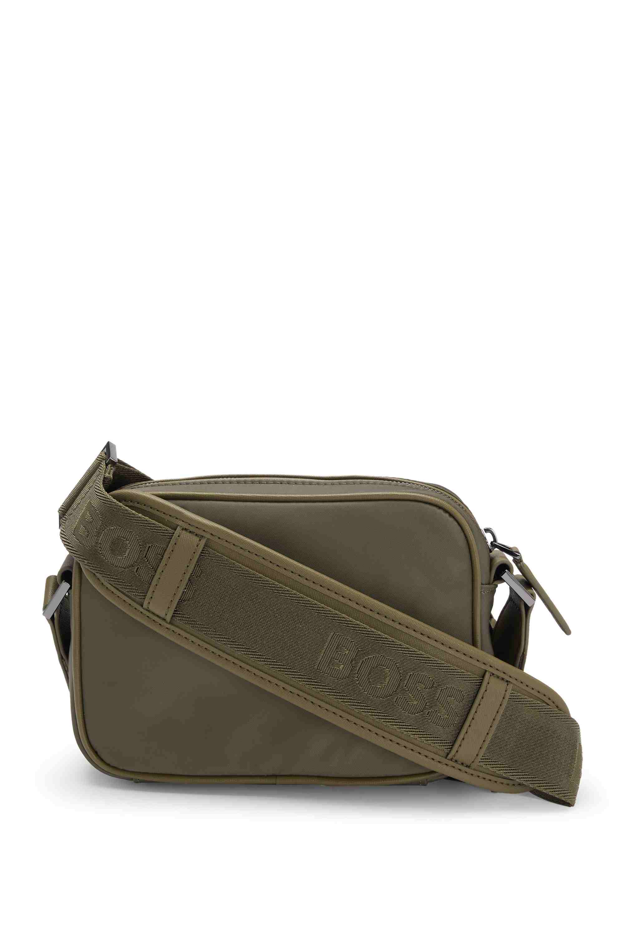 Twill crossbody bag with Double B monogram
